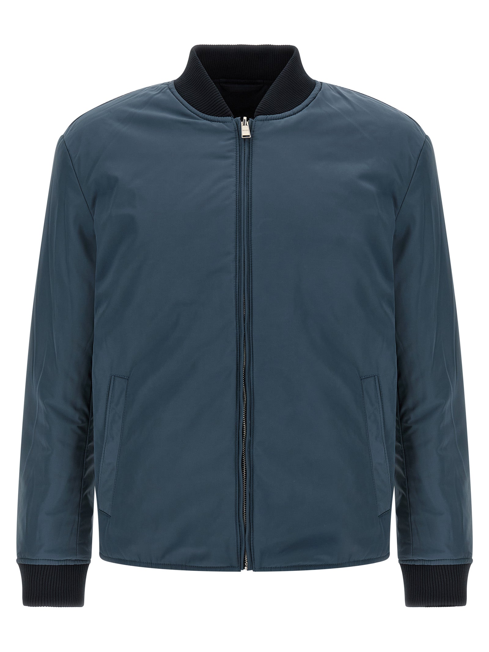 Hugo Boss Blue Polyester Men's Bomber