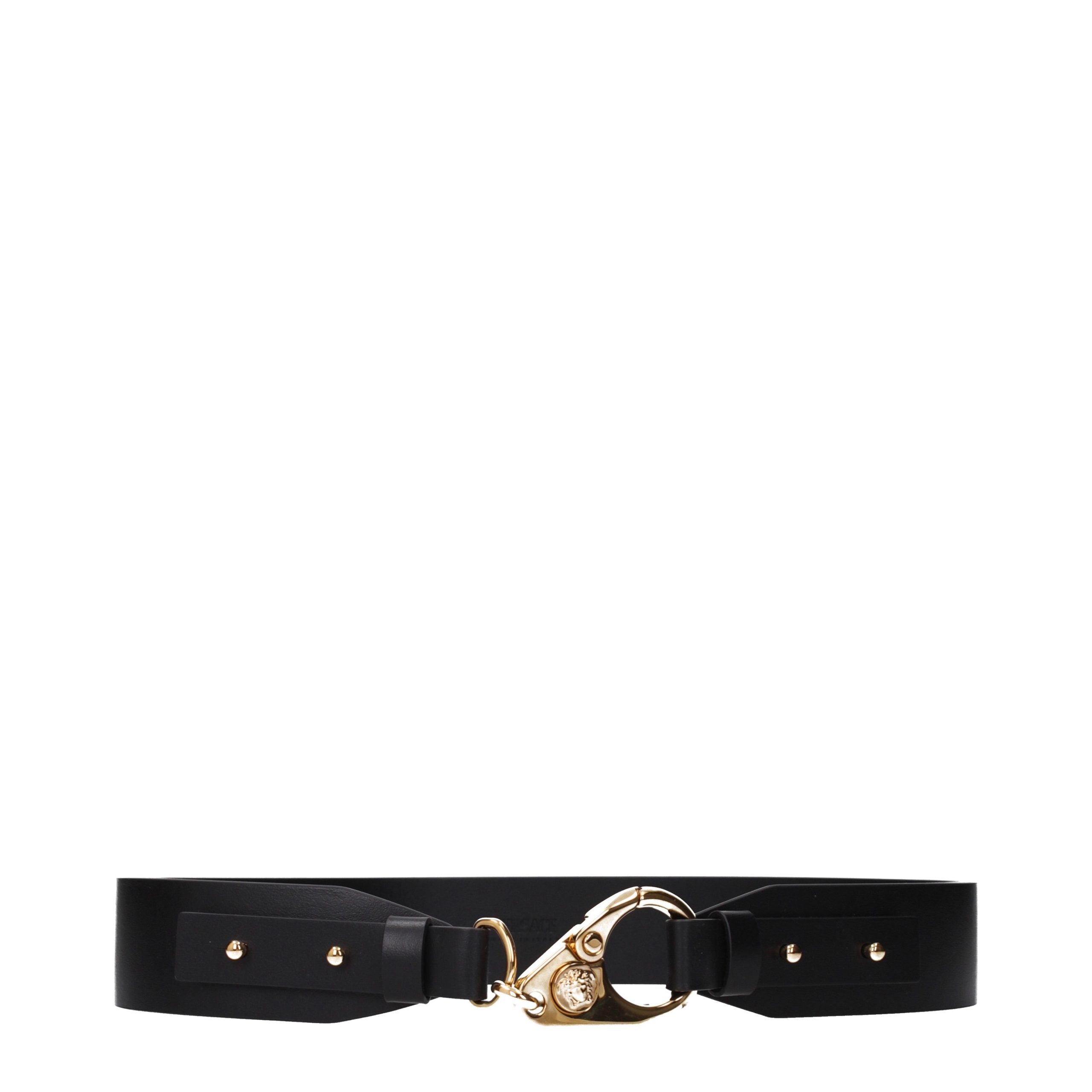 Versace Black Leather Regular Women's Belt