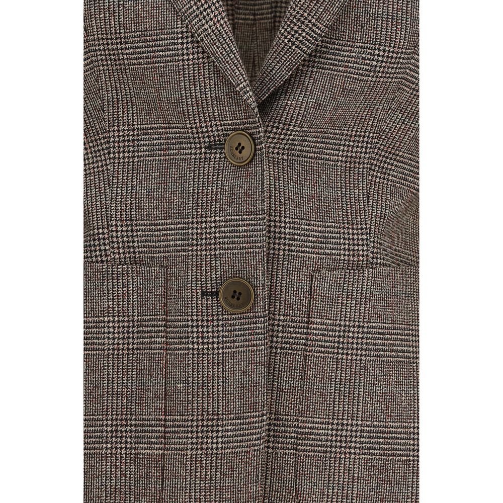 Burberry Brown Wool Oves Aries Women's Blazer