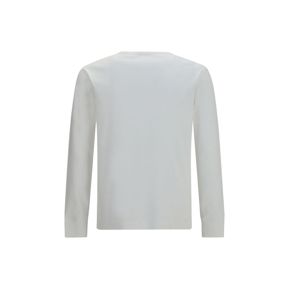 Burberry White Cotton Long Sleeve Men's T-Shirt