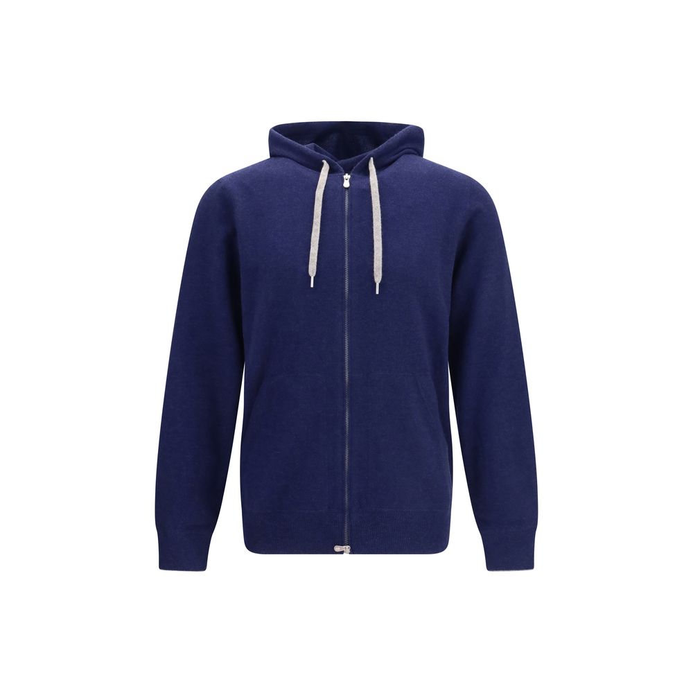 Brunello Cucinelli Blue Cashmere Men's Sweatshirt