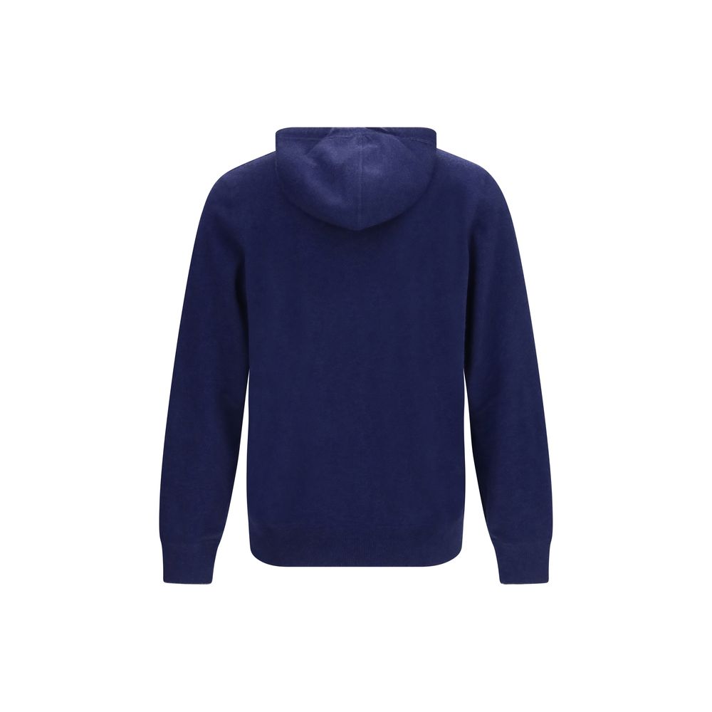 Brunello Cucinelli Blue Cashmere Men's Sweatshirt