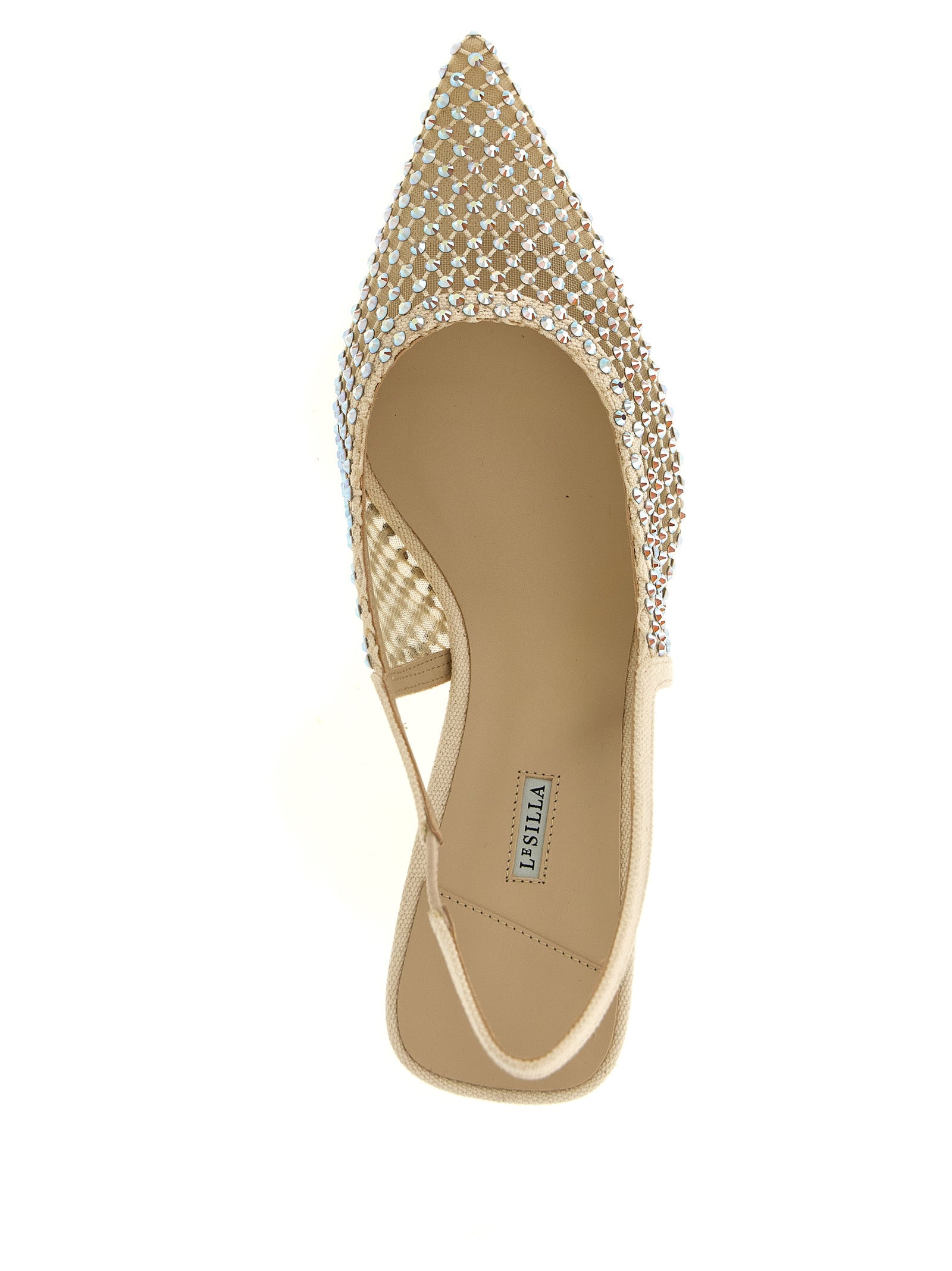 LE SILLA Beige Polyester Mid Heel Women's Pumps