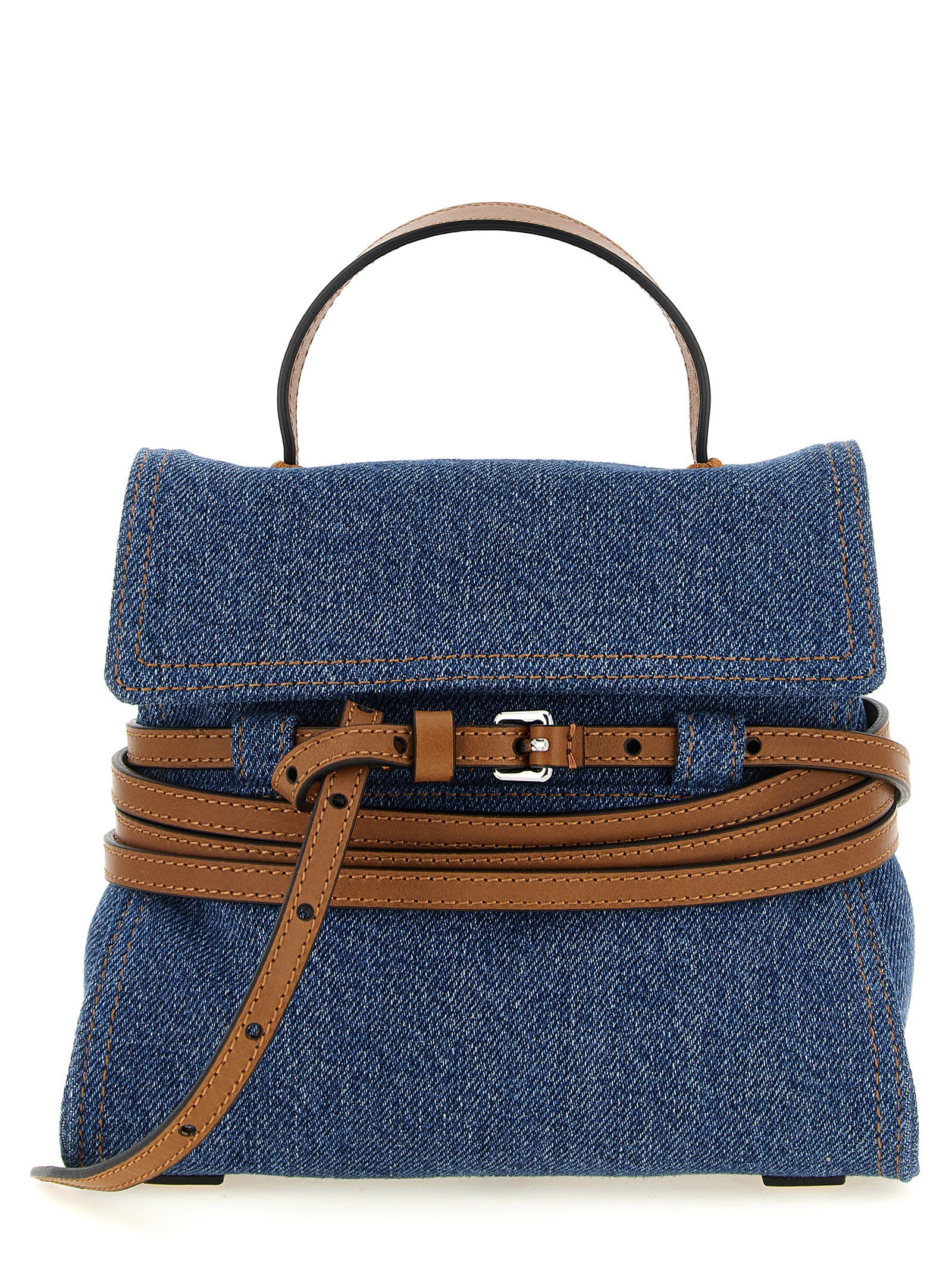 Moschino Blue Cotton Women's Handbag