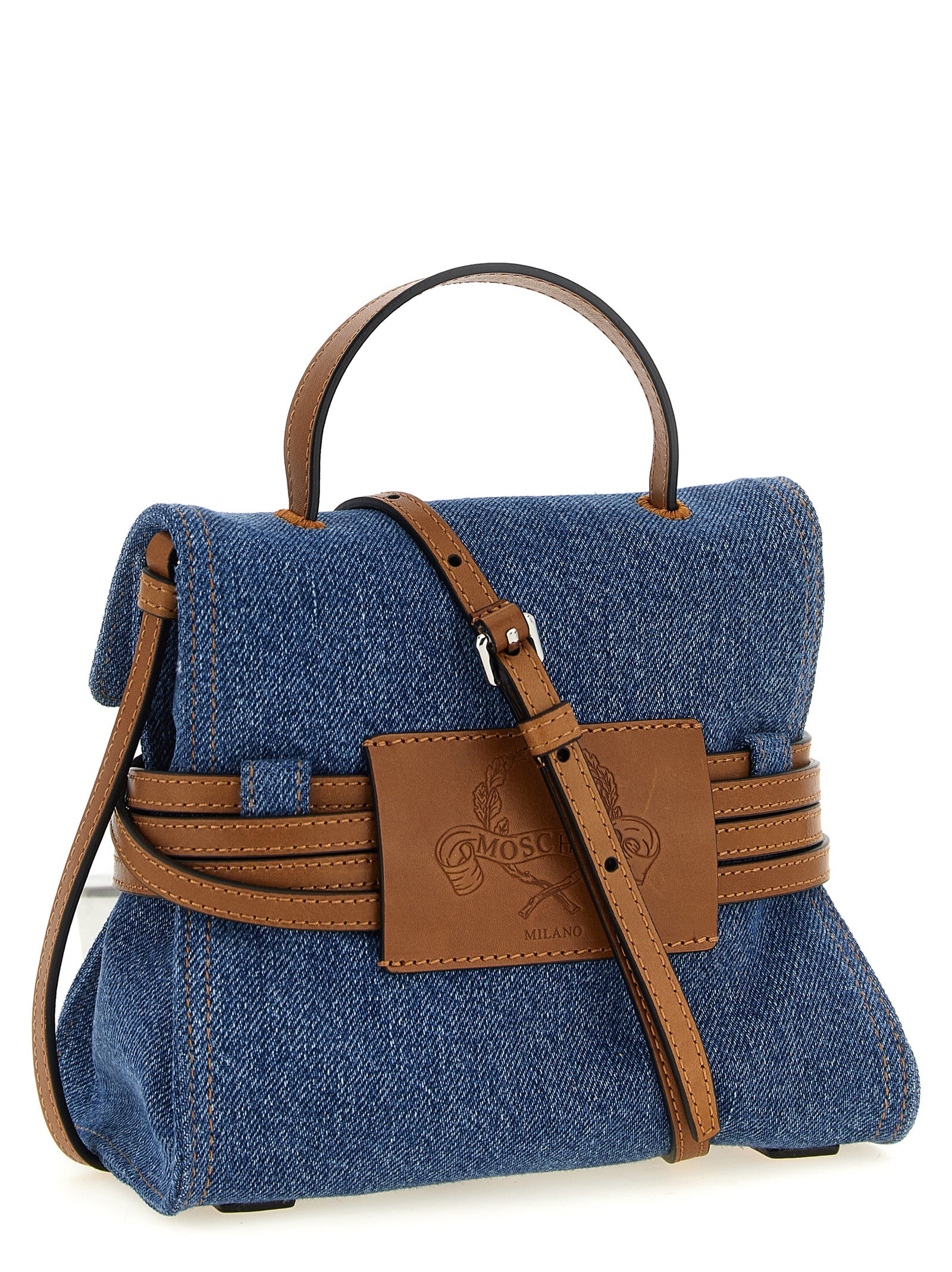 Moschino Blue Cotton Women's Handbag