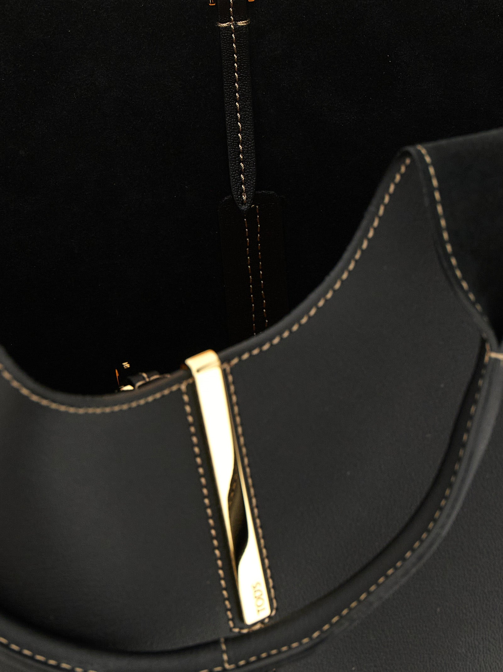 Tod's Black Calfskin Tote Women's Bag