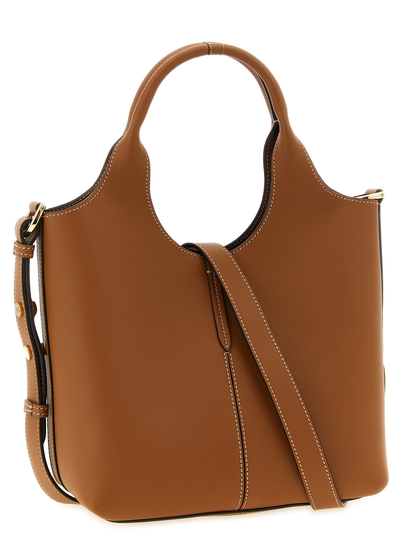 Tod's Brown Calfskin Tote Women's Bag
