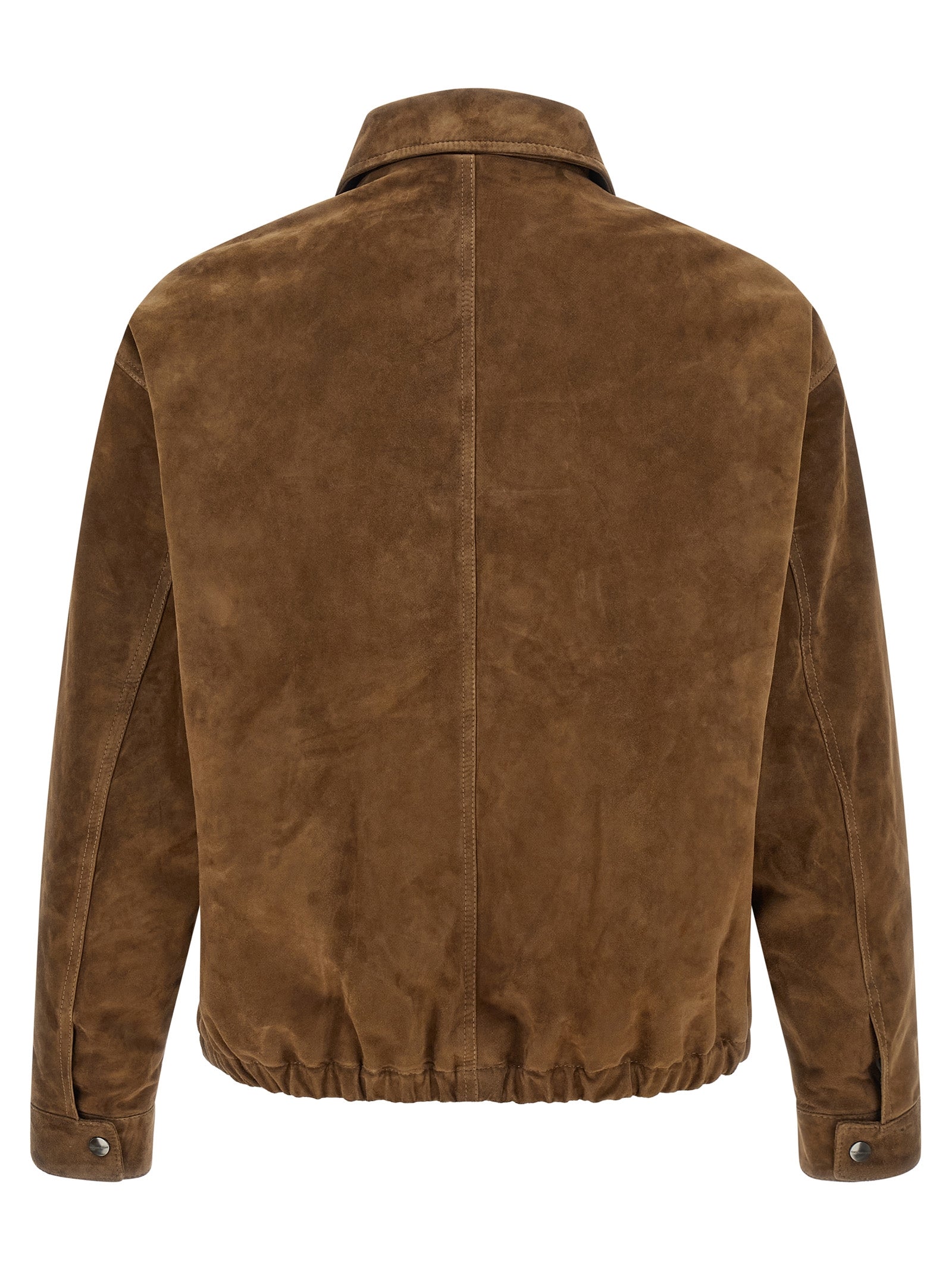 GIORGIO BRATO Brown Calfskin Leather Men's Jacket
