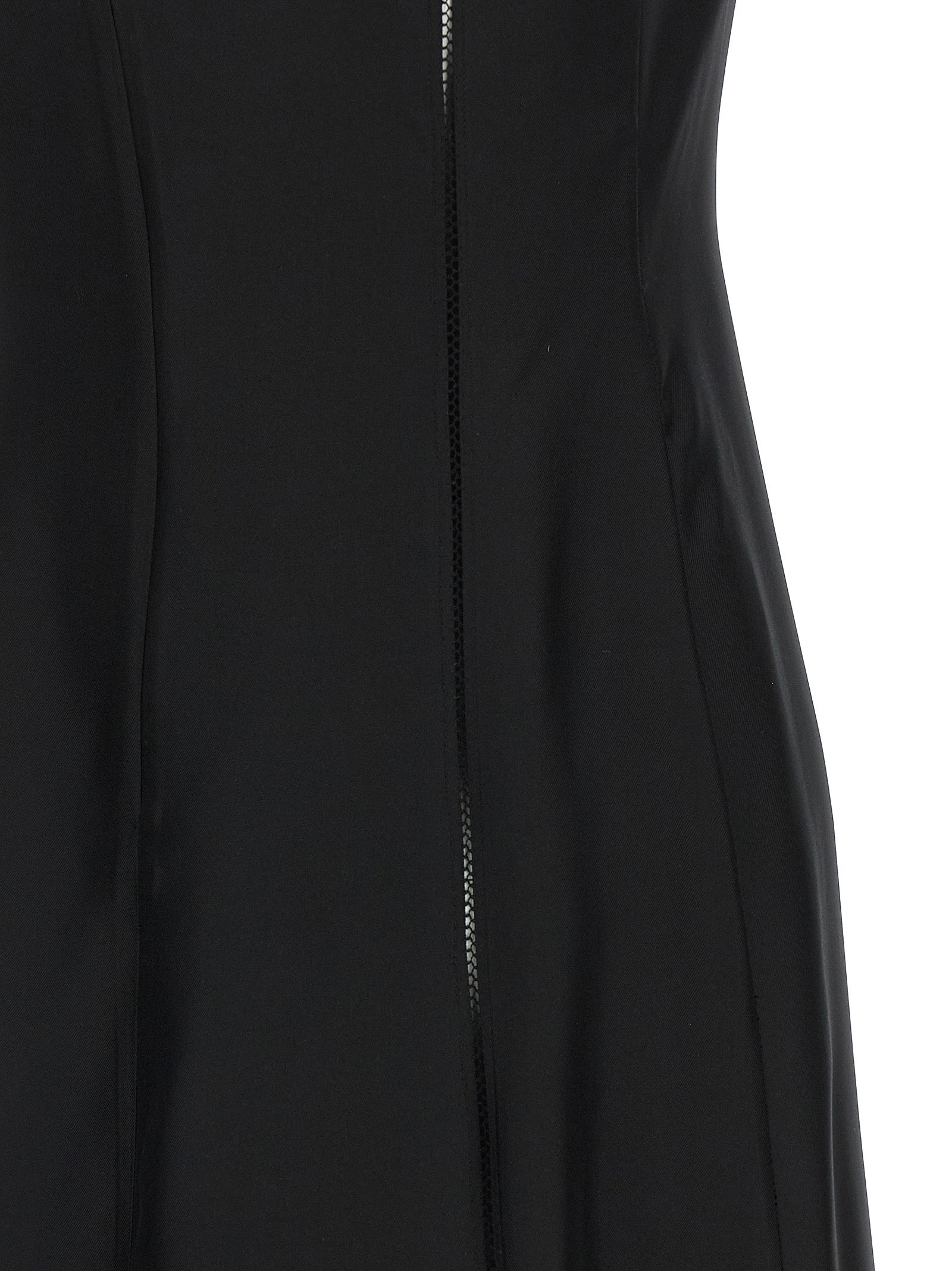 Loulou De Saison Black Silk Midi Women's Dress