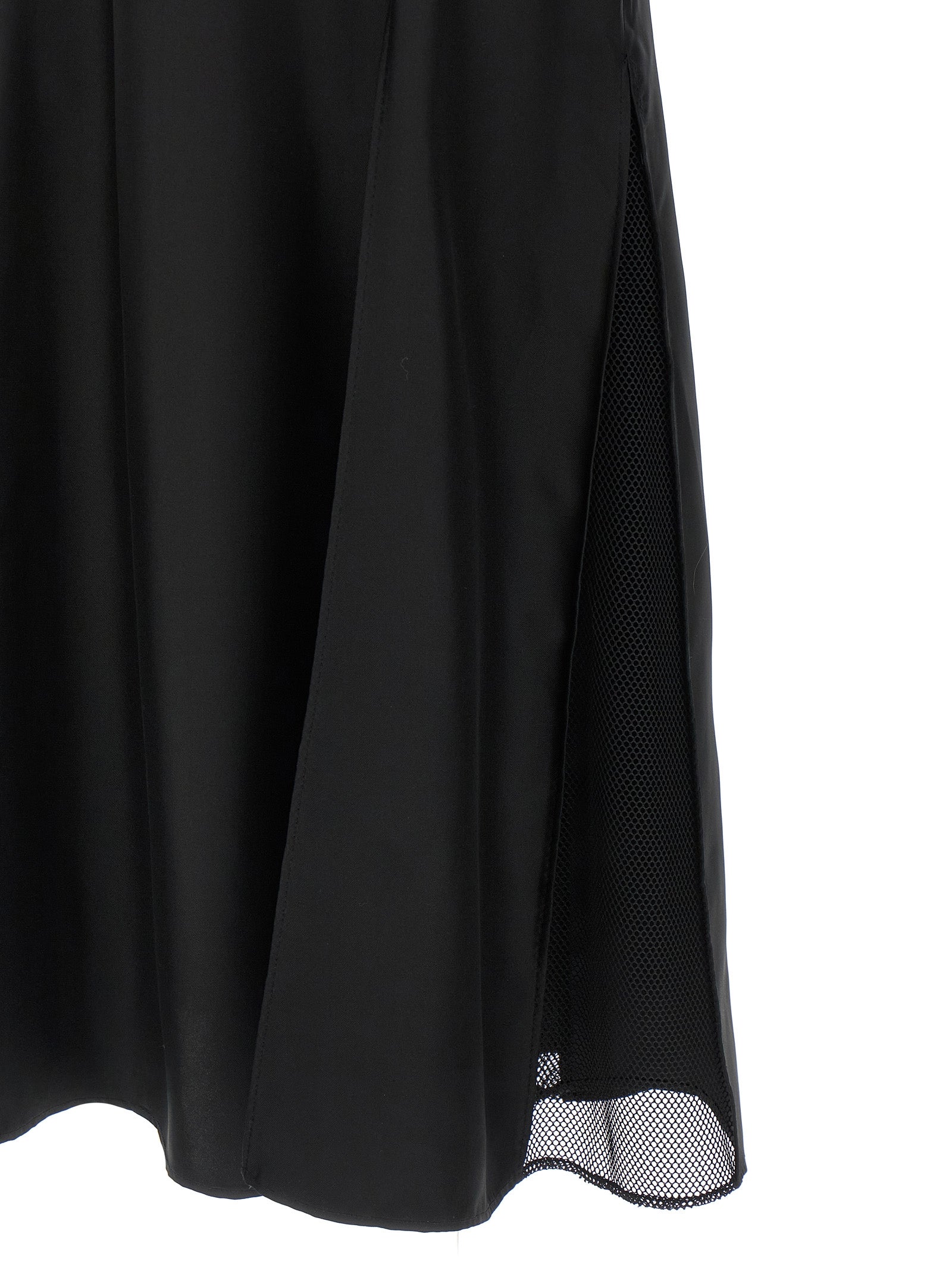 Loulou De Saison Black Silk Midi Women's Dress