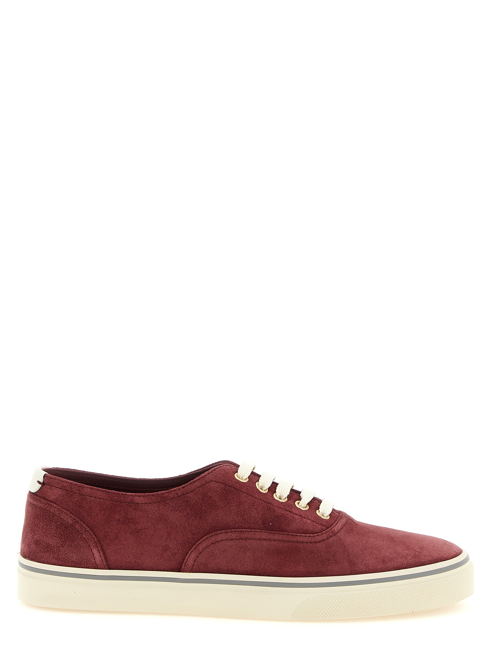 Brunello Cucinelli Bordeaux Calfskin Low Top Men's Sneakers