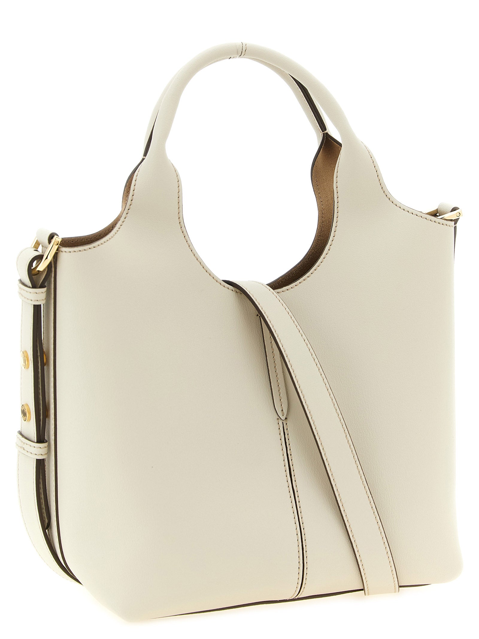 Tod's White Calfskin Tote Women's Bag