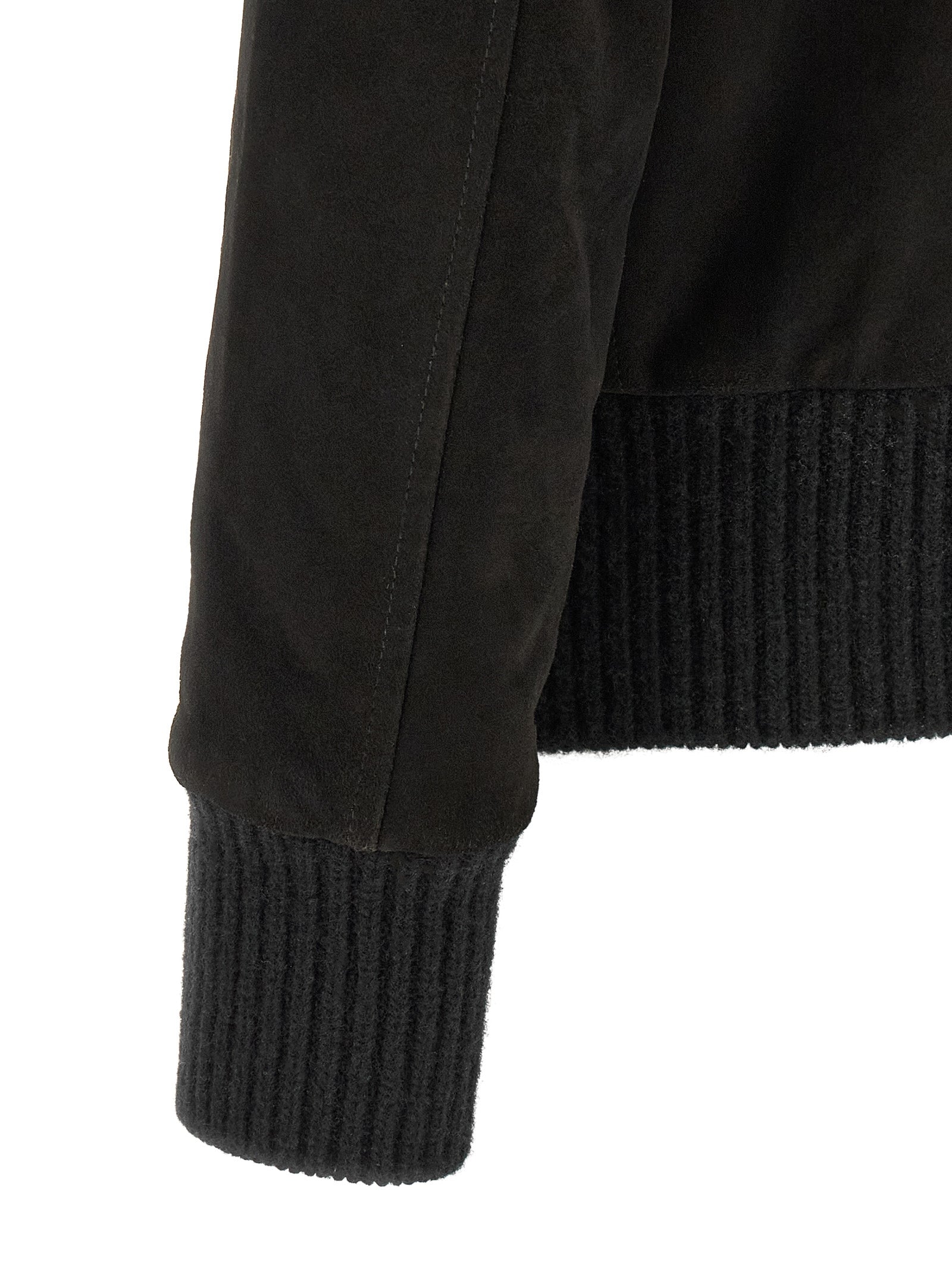 GIORGIO BRATO Black Lamb Leather Leather Men's Jacket