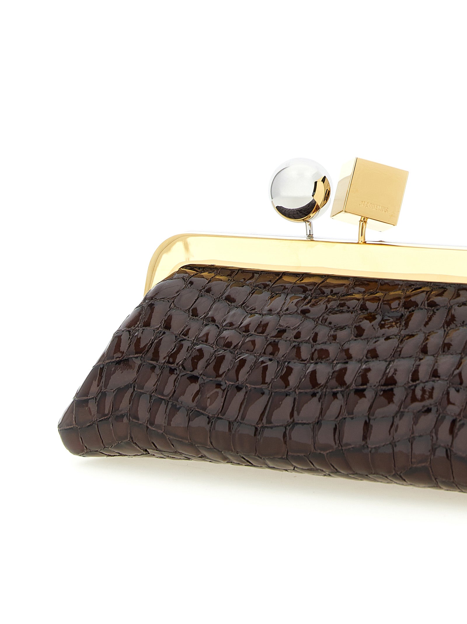 Jacquemus Brown Goatskin Clutch Women's Bag