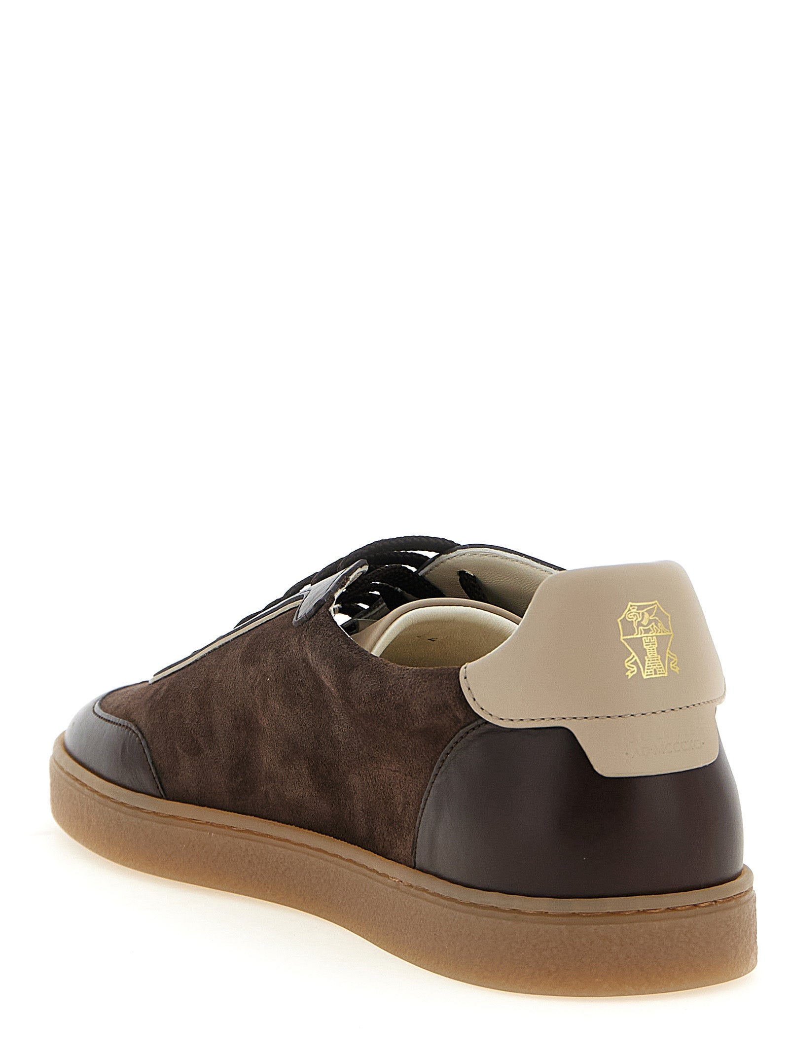 Brunello Cucinelli Brown Calfskin Low Top Men's Sneakers