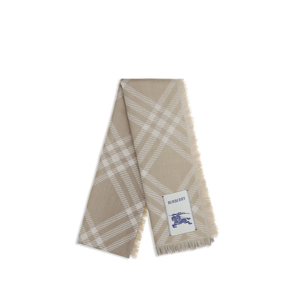 Burberry Beige Wool Oves Aries Women's Scarf