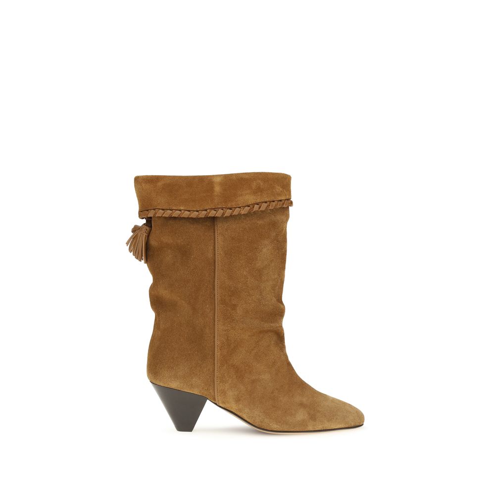 Isabel Marant Brown Calf Leather Bos Taurus Flat Women's Boots