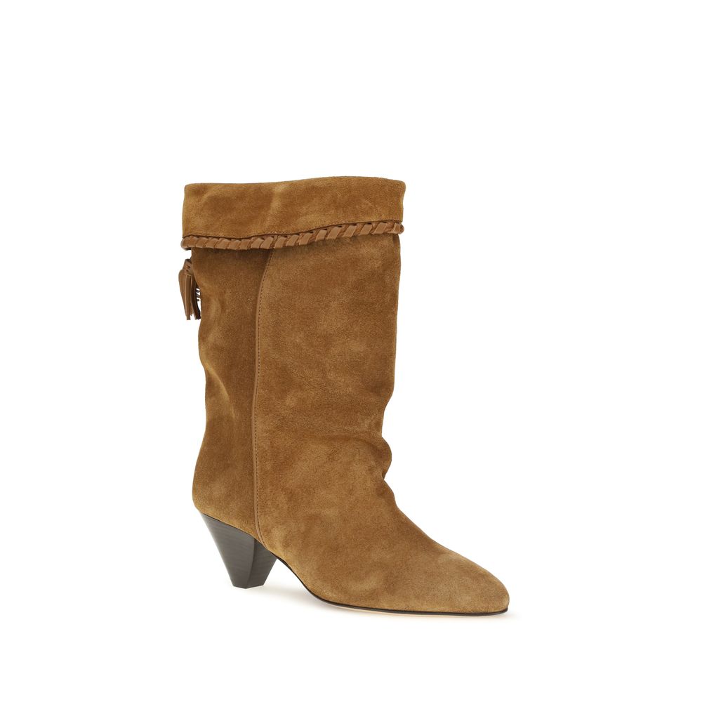 Isabel Marant Brown Calf Leather Bos Taurus Flat Women's Boots