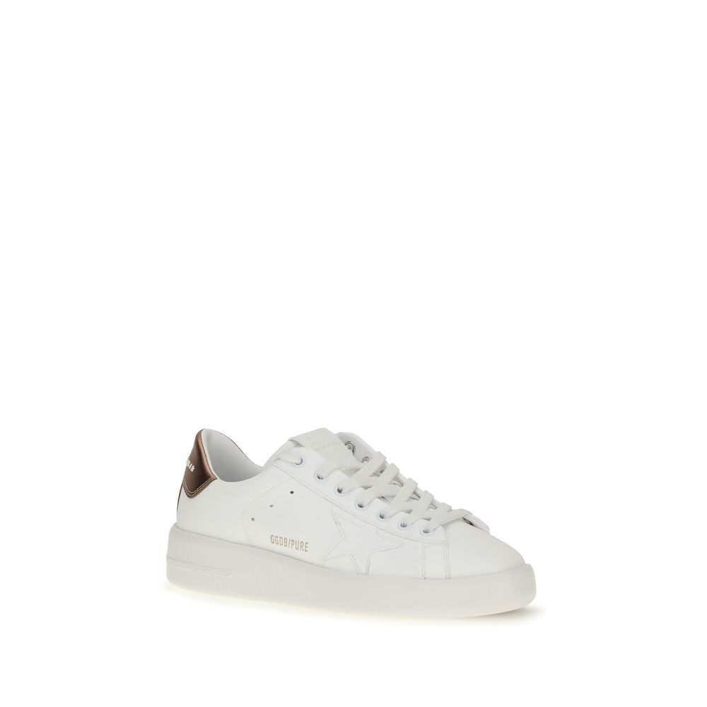 Golden Goose White Calf Leather Bos Taurus Low Top Women's Sneakers