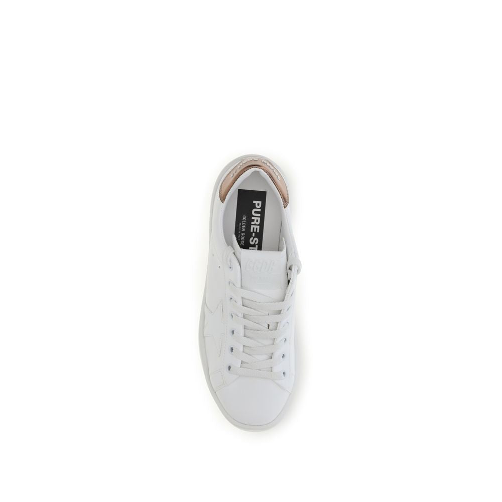 Golden Goose White Calf Leather Bos Taurus Low Top Women's Sneakers