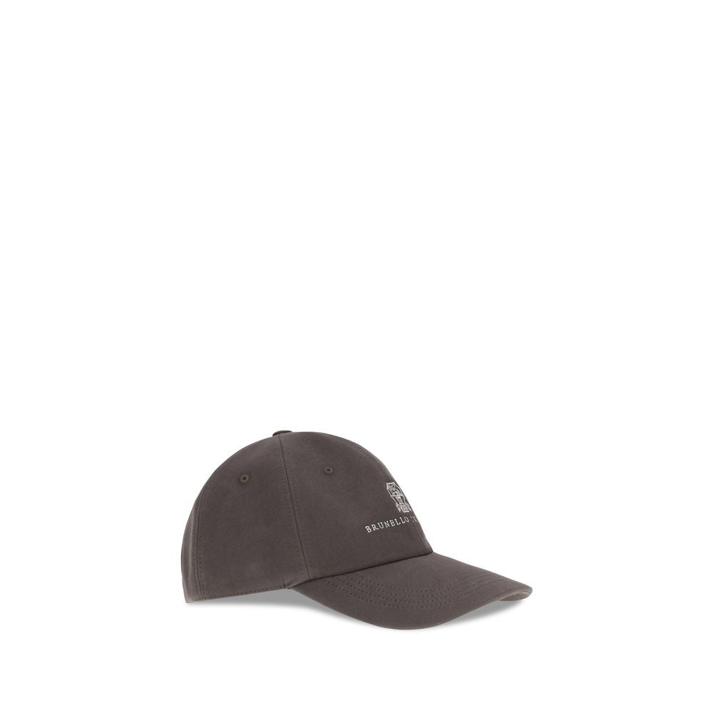 Brunello Cucinelli Brown Cotton Cap (Baseball Men's Hat)