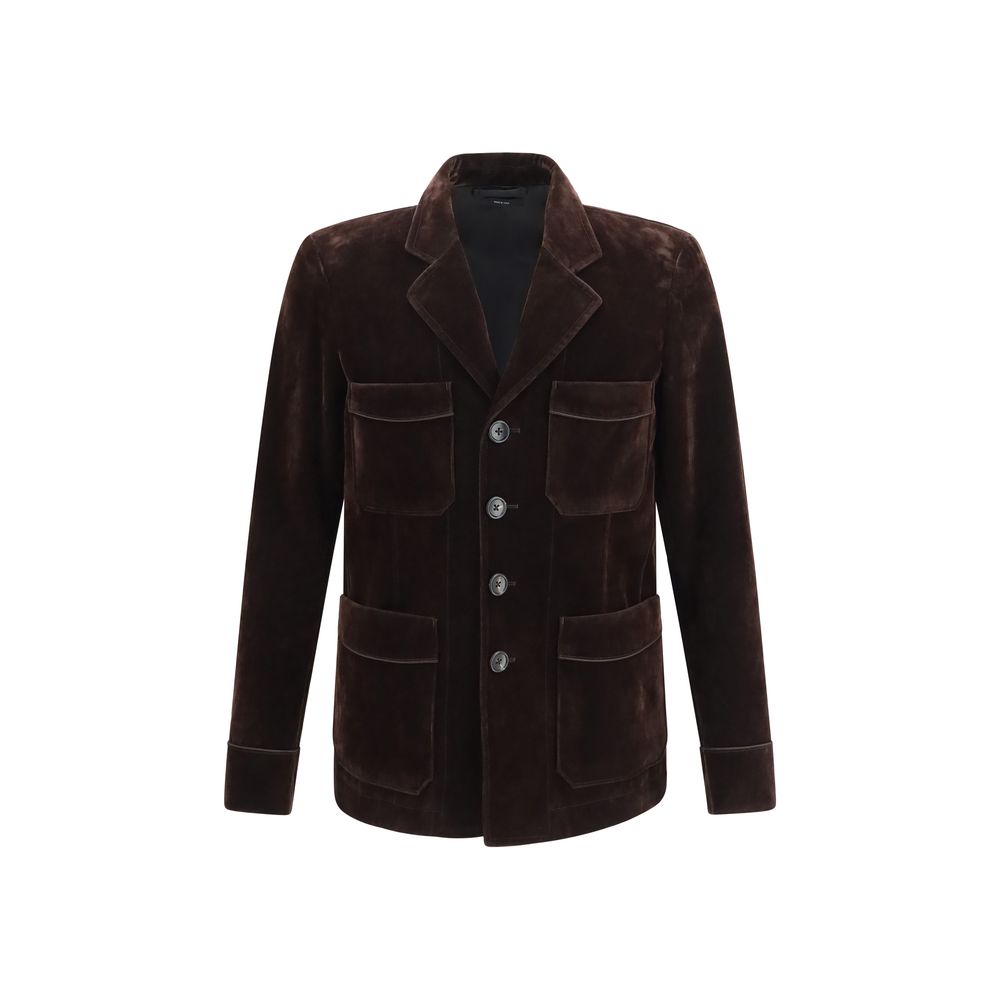 Tom Ford Brown Cotton Men's Blazer