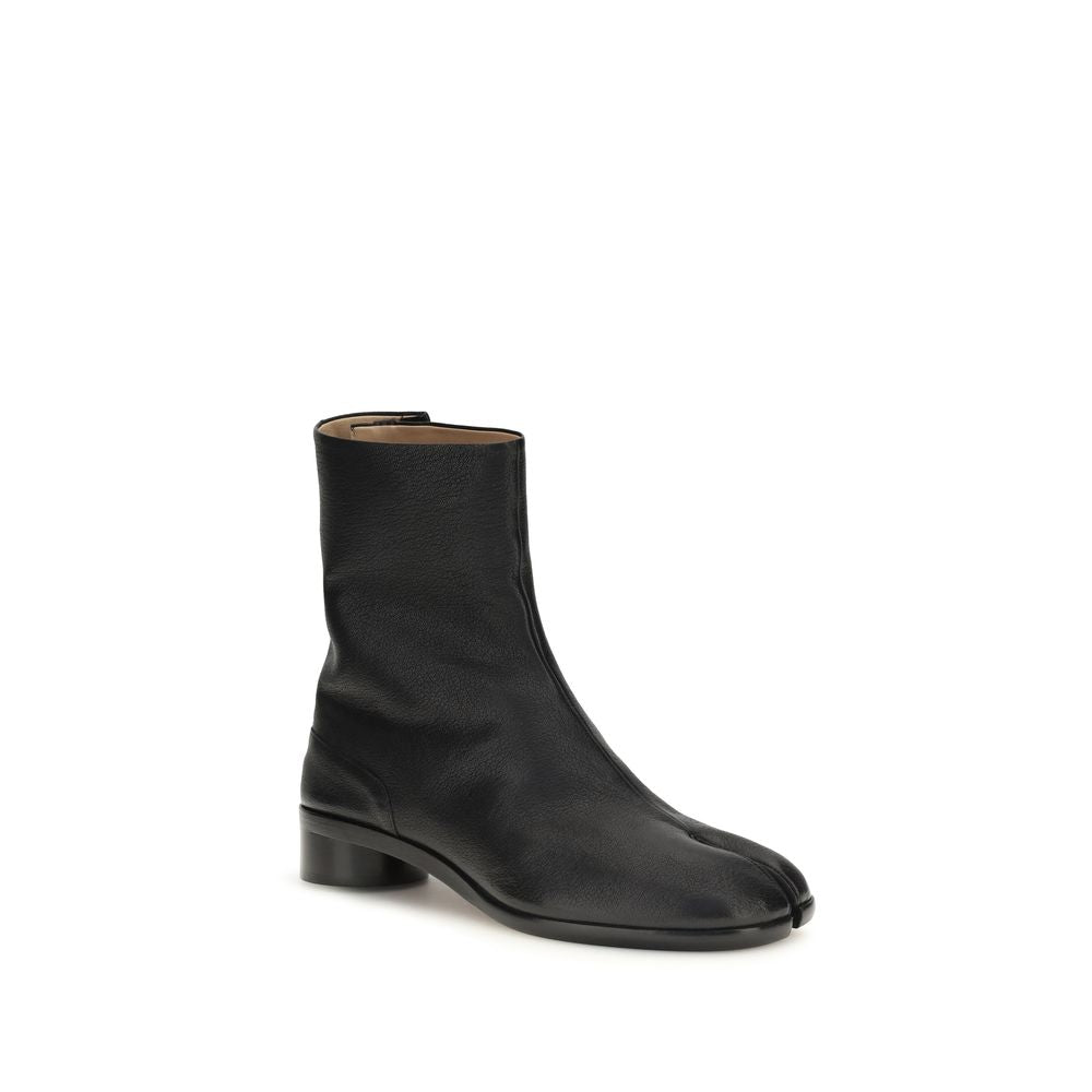 Maison Margiela Black Calf Leather Bos Taurus Ankle Men's Boots