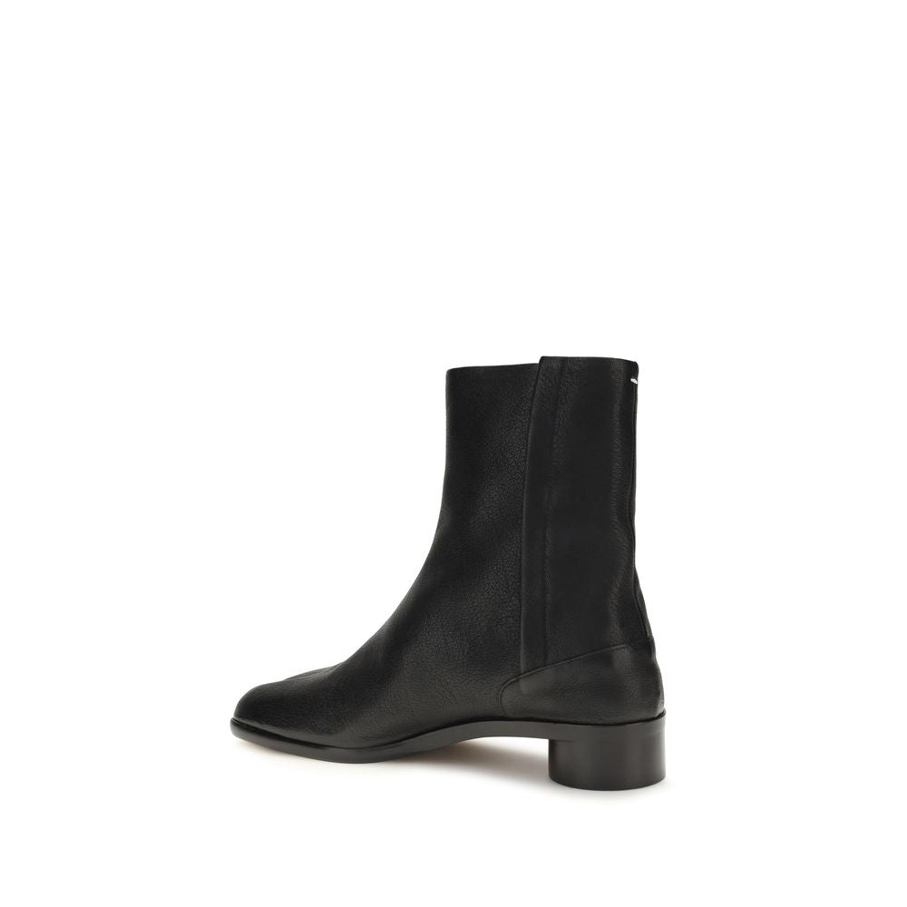 Maison Margiela Black Calf Leather Bos Taurus Ankle Men's Boots