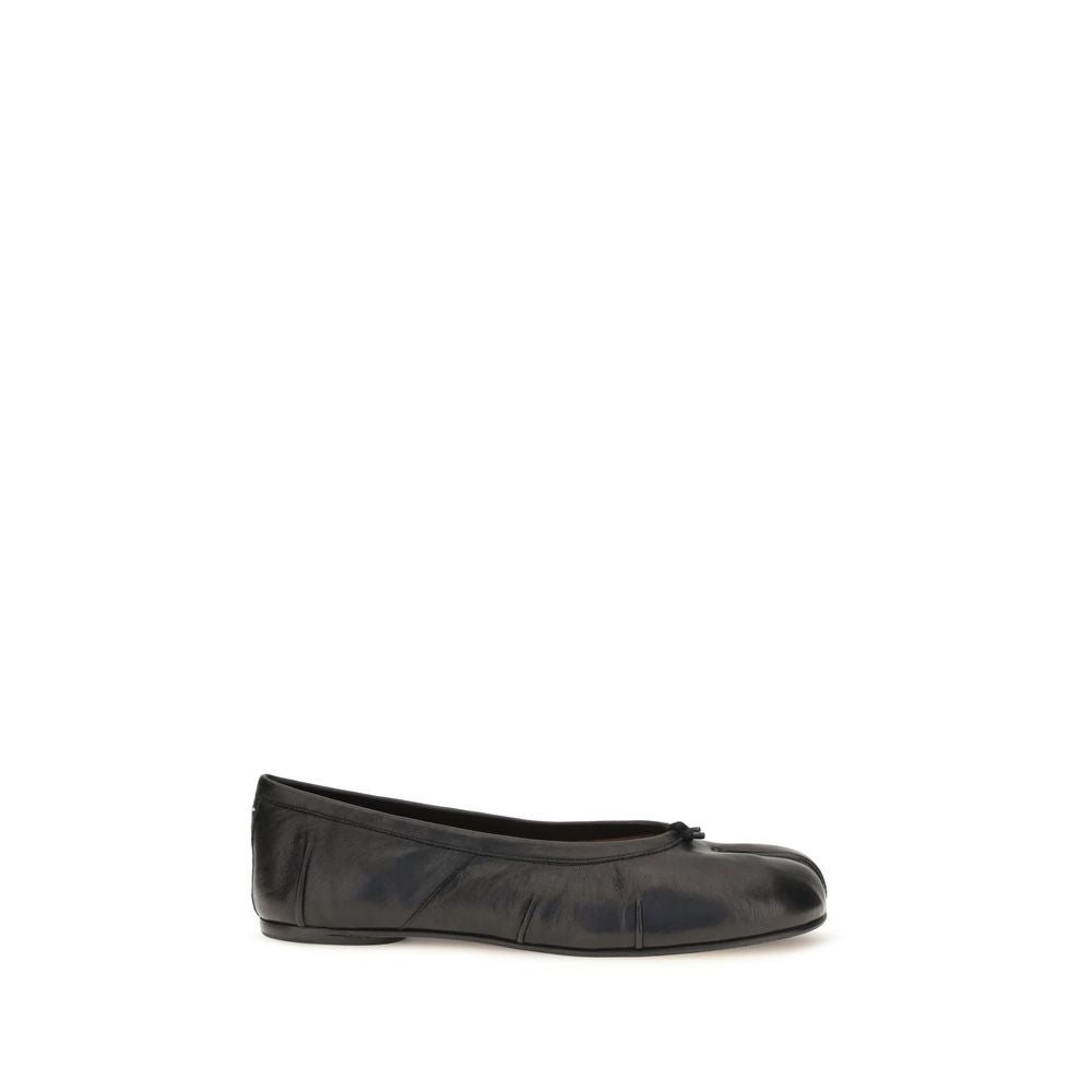 Maison Margiela Black Lamb Ovis Aries Aries Ballet Women's Flats