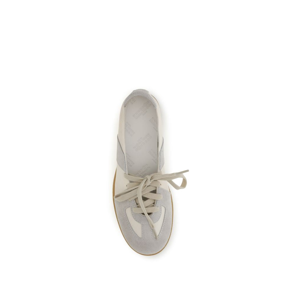 Maison Margiela Beige Calf Leather Bos Taurus Ballet Women's Flats