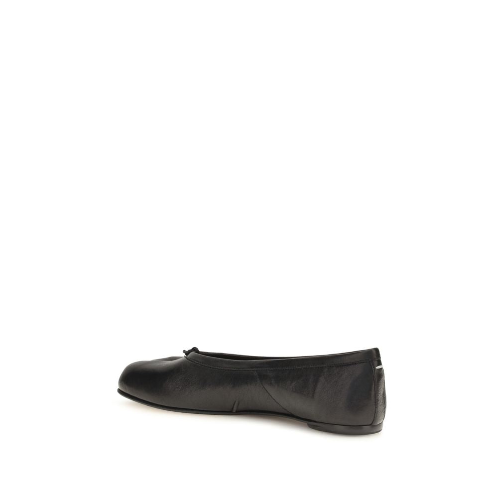 Maison Margiela Black Lamb Ovis Aries Aries Ballet Women's Flats