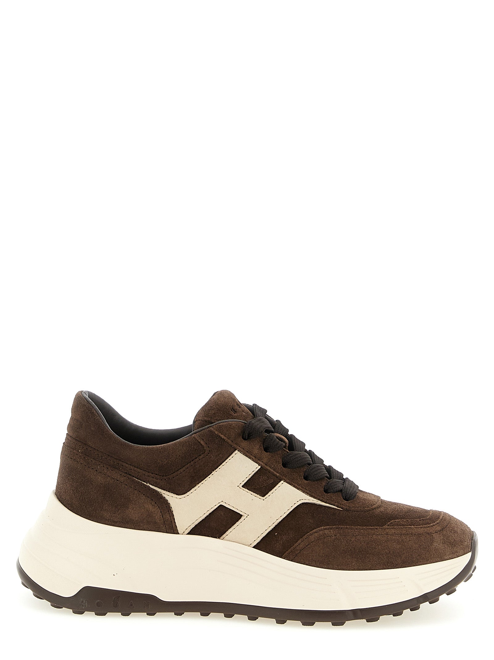 Hogan Brown Calfskin Athletic Women's Sneakers