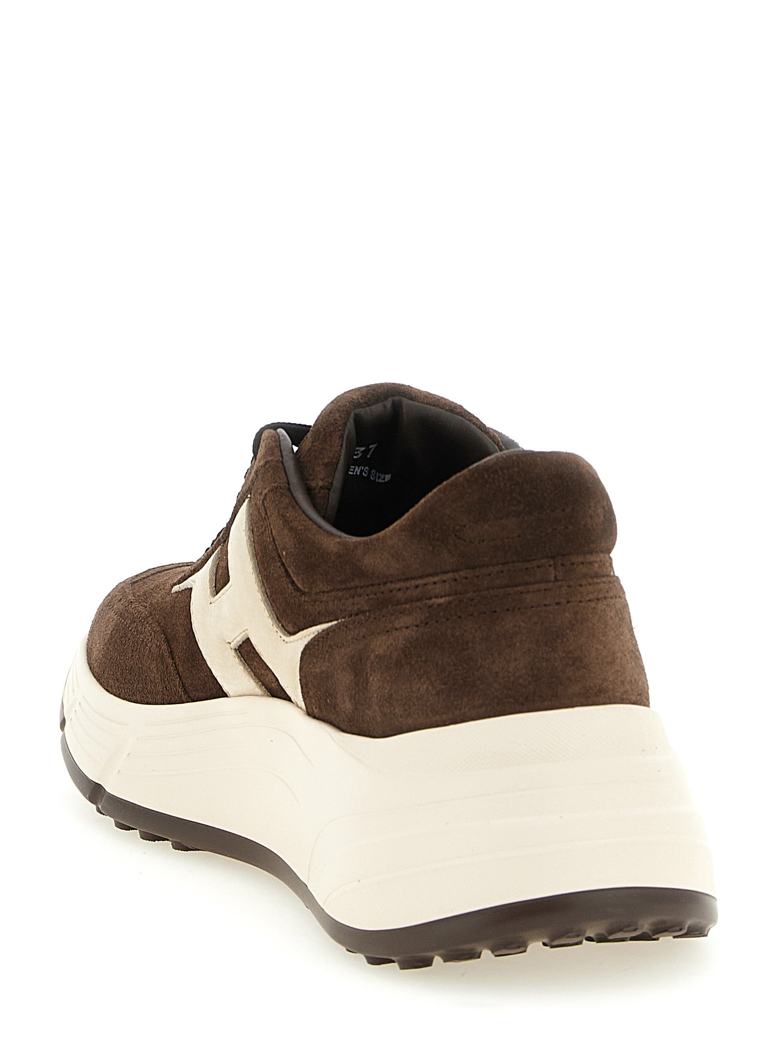Hogan Brown Calfskin Athletic Women's Sneakers