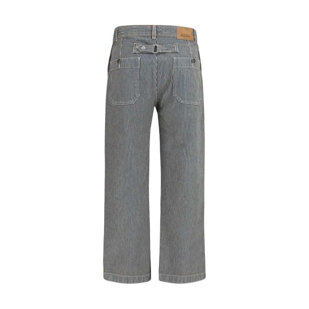 Isabel Marant Étoile Blue Polyester Casual Women's Pants