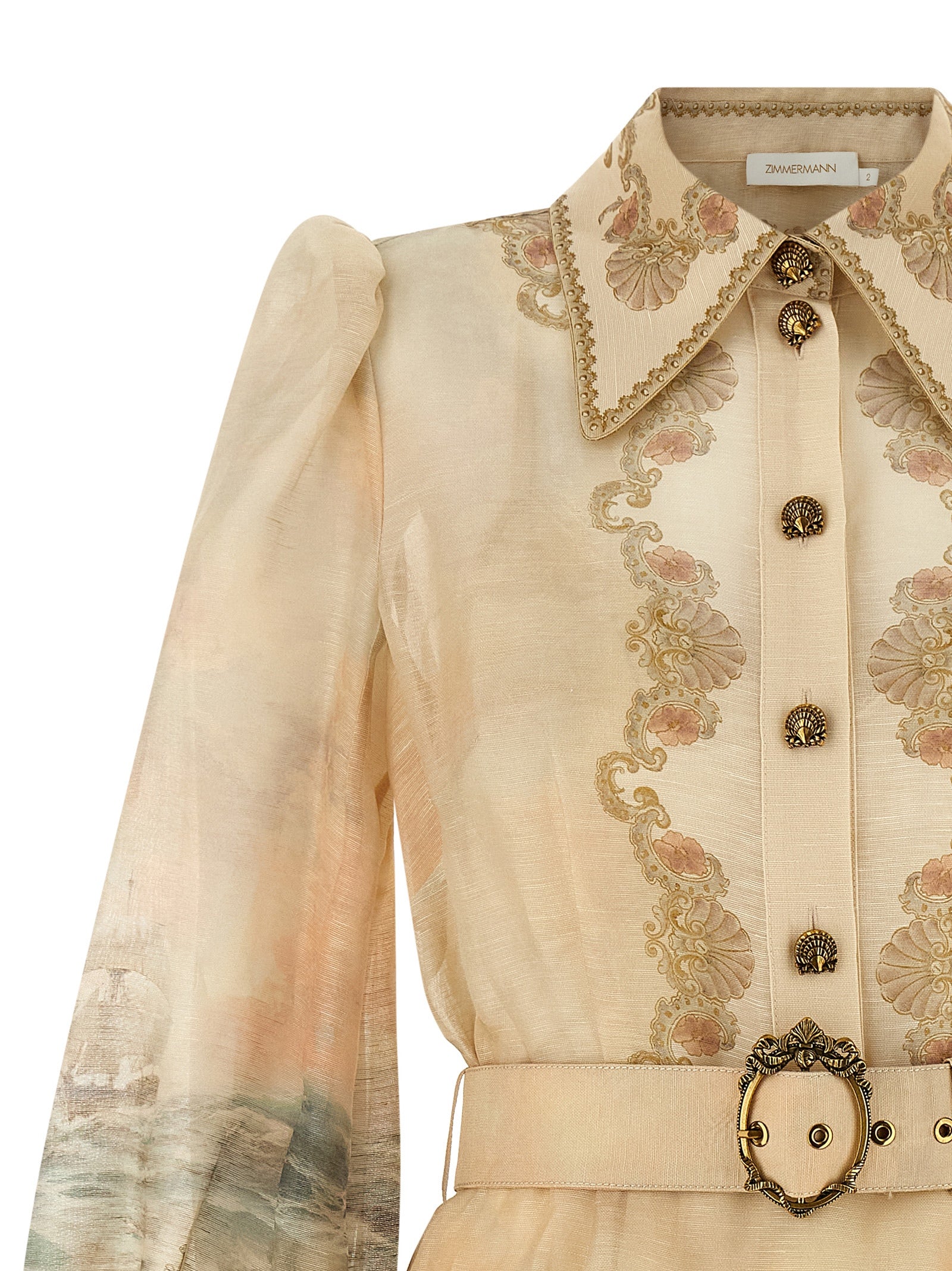 Zimmermann Beige Linen Short Women's Dress