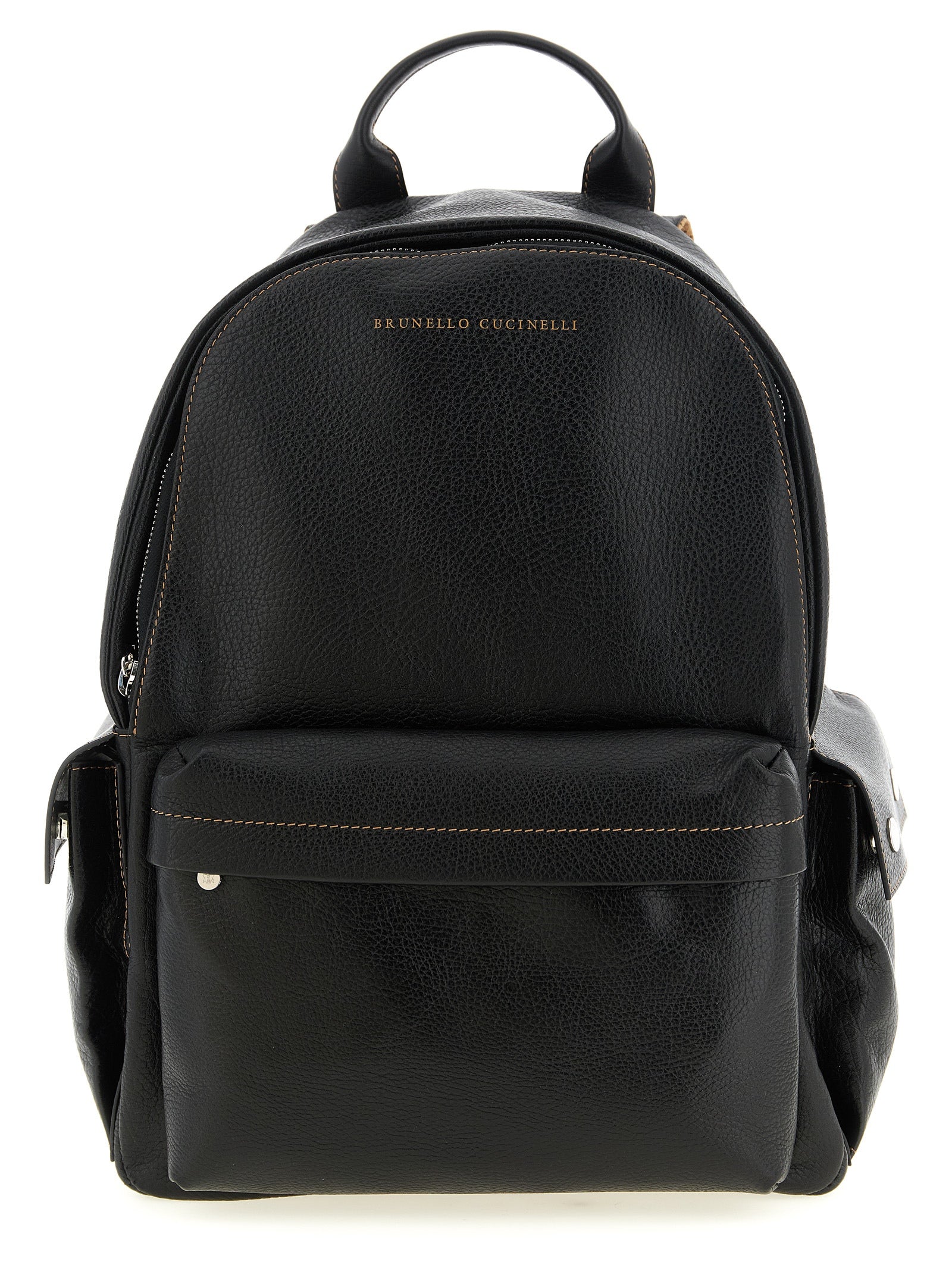 Brunello Cucinelli Black Calfskin Men's Backpack
