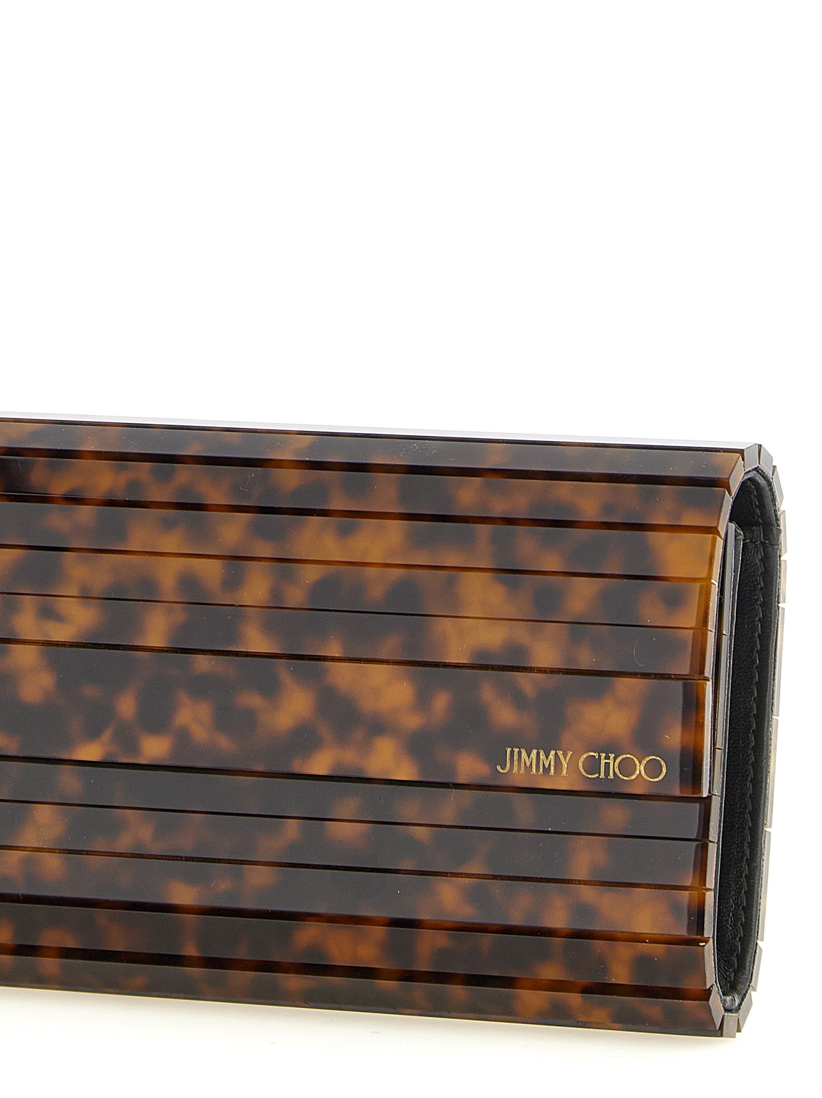 Jimmy Choo Beige Polyester Clutch Women's Bag