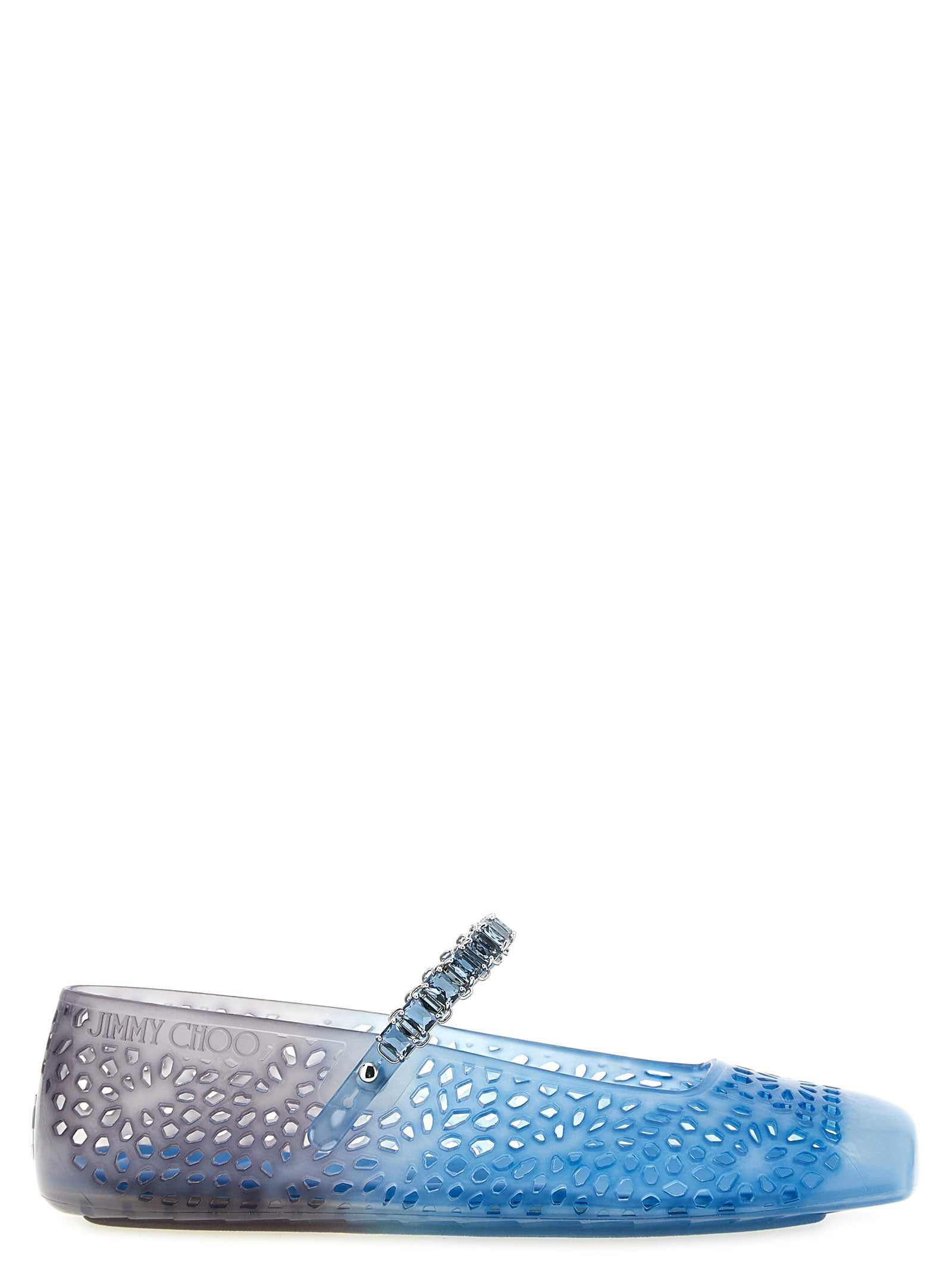 Jimmy Choo Blue Plastic Ballet Women's Flats