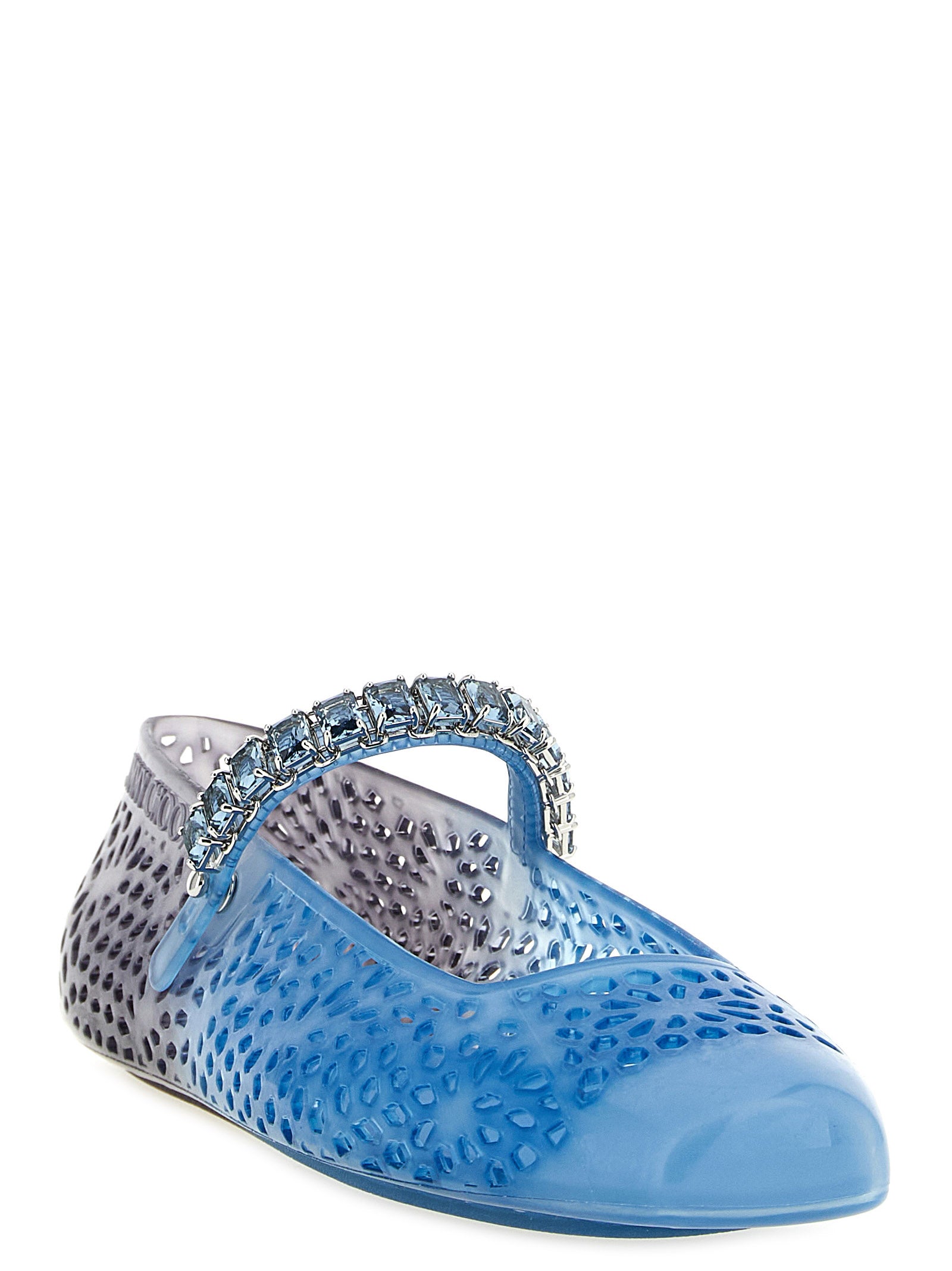 Jimmy Choo Blue Plastic Ballet Women's Flats