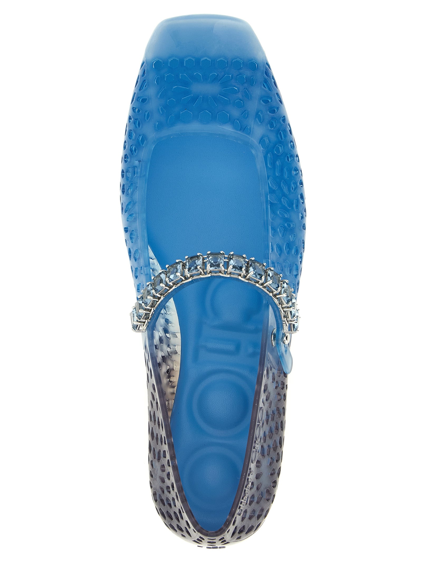 Jimmy Choo Blue Plastic Ballet Women's Flats