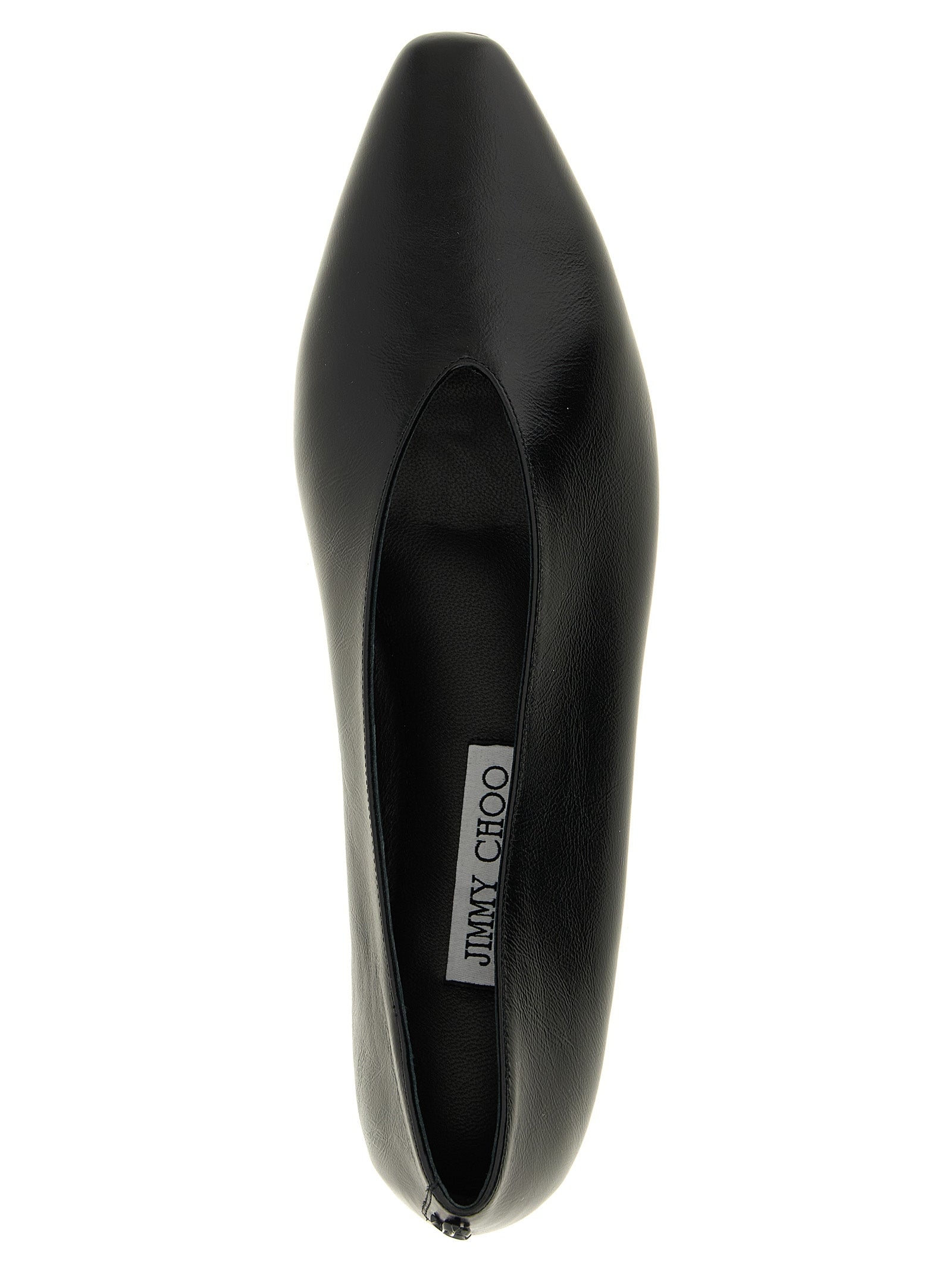 Jimmy Choo Black Leather Ballet Women's Flats