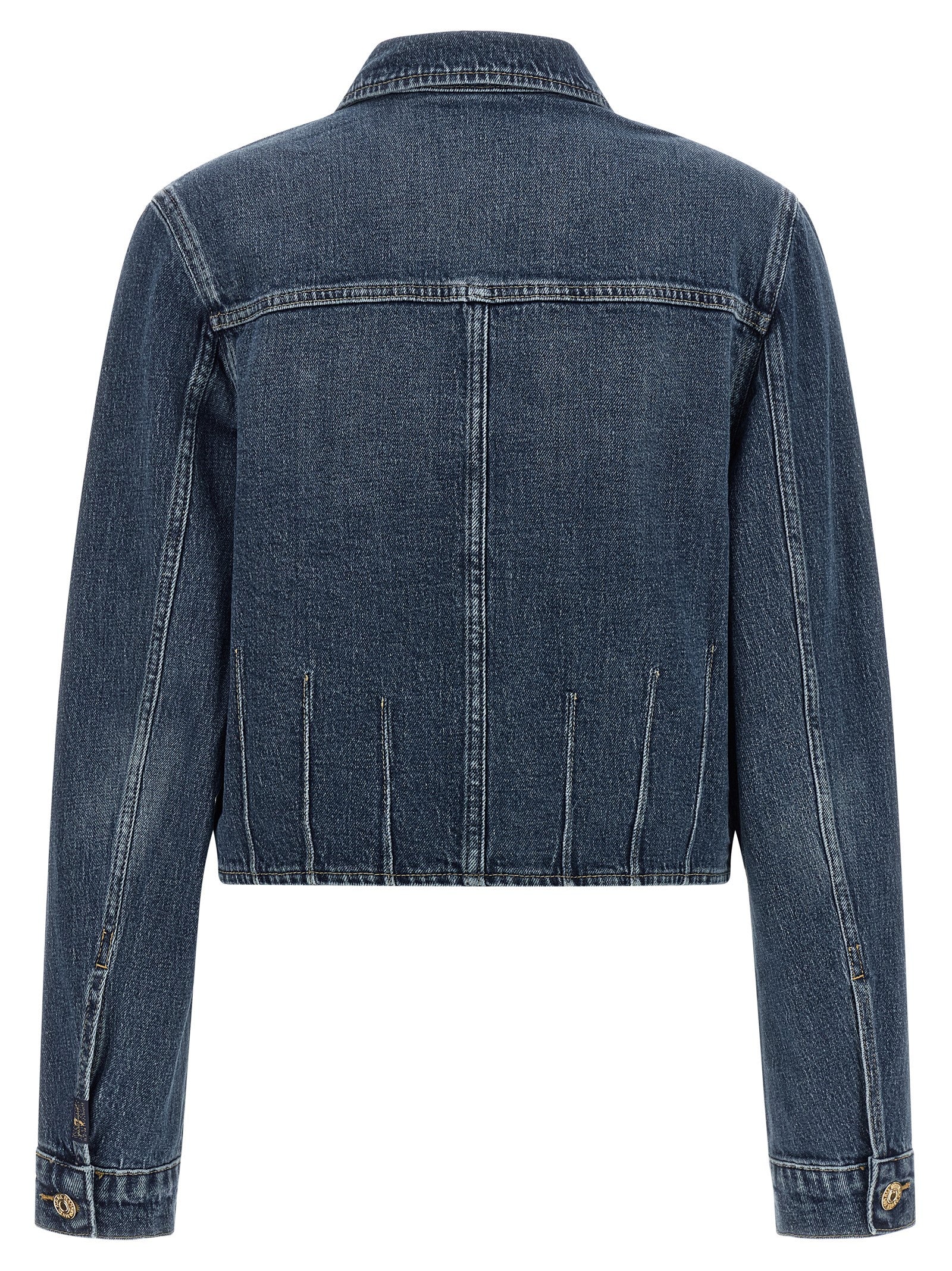 7 For All Mankind Blue Cotton Denim Women's Jacket