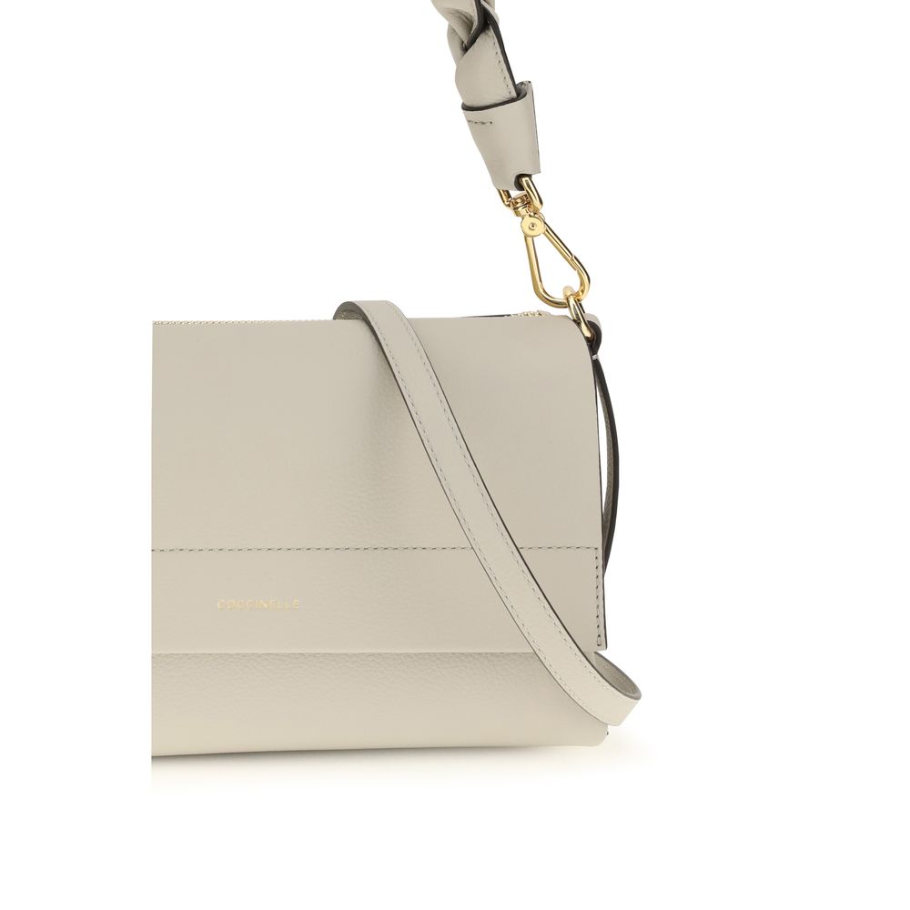 Coccinelle Beige Calf Leather Bos Taurus Shoulder Women's Bag