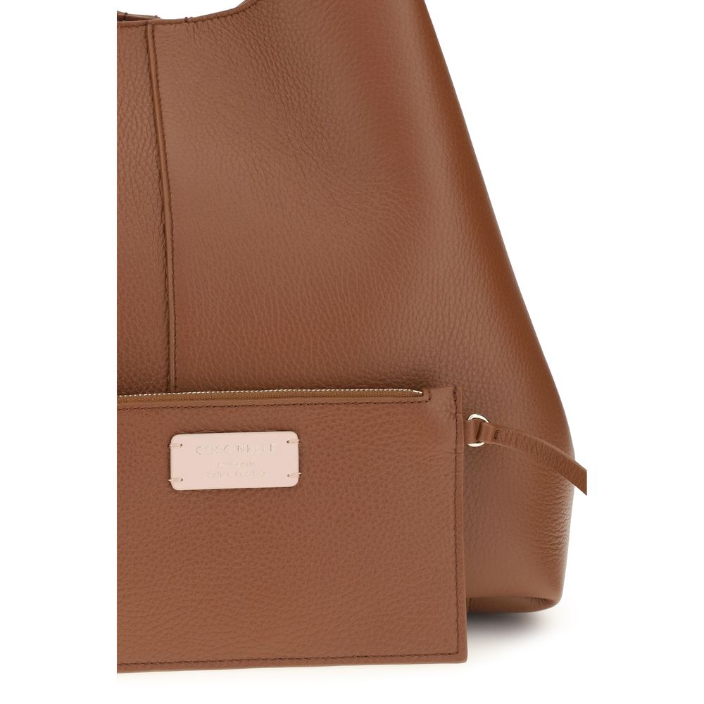 Coccinelle Brown Calf Leather Bos Taurus Shoulder Women's Bag