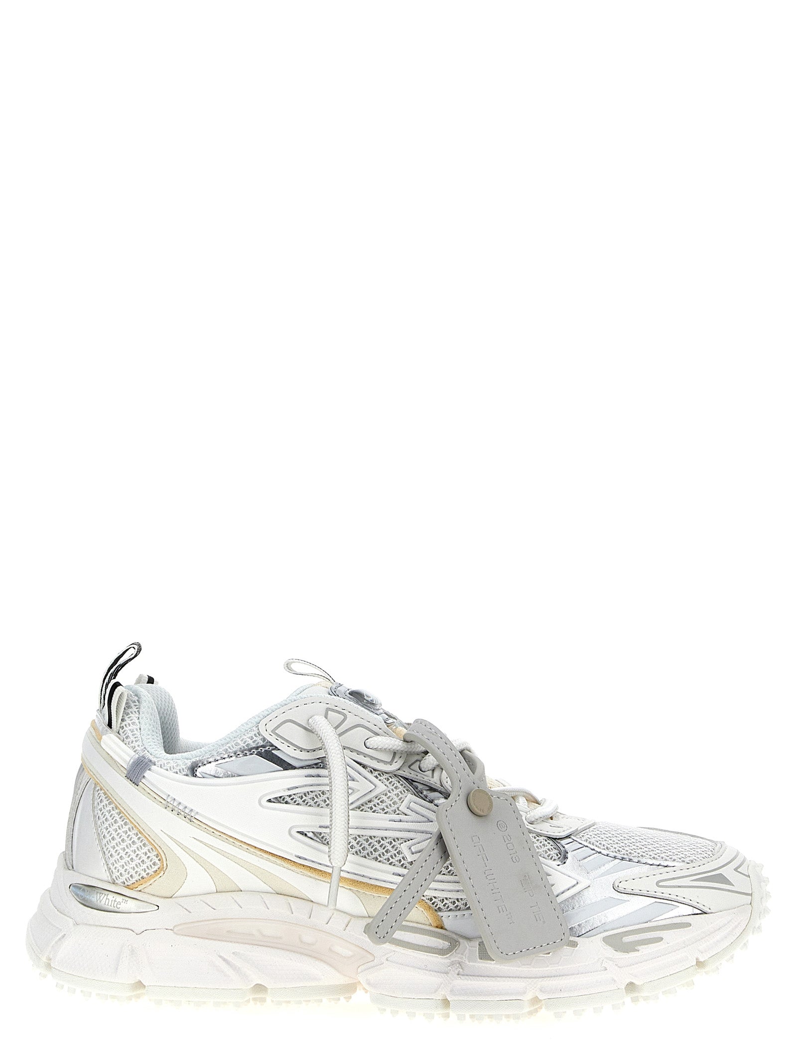 Off-White White Polyethylene Athletic Women's Sneakers