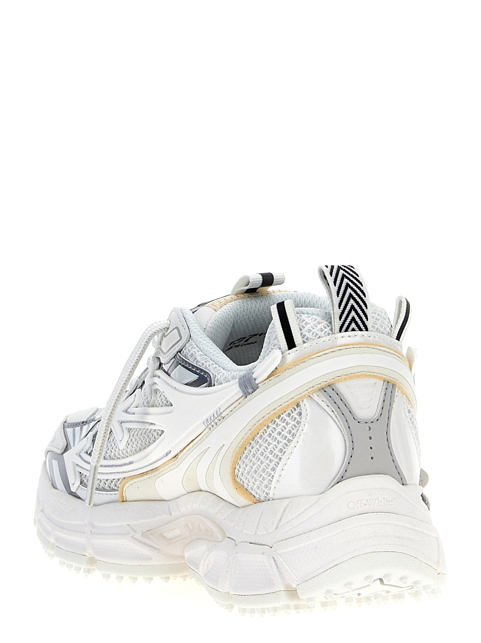 Off-White White Polyethylene Athletic Women's Sneakers