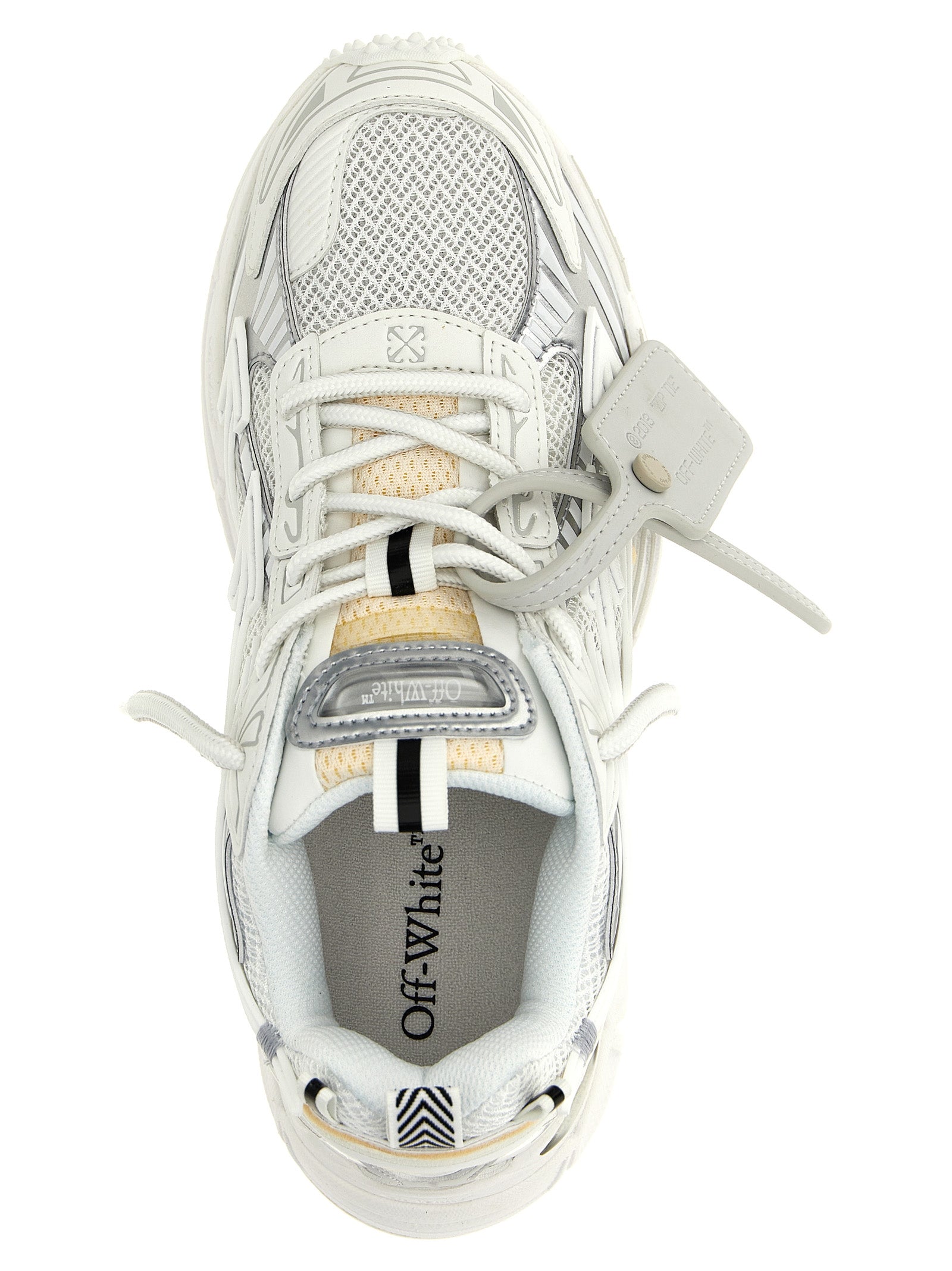 Off-White White Polyethylene Athletic Women's Sneakers
