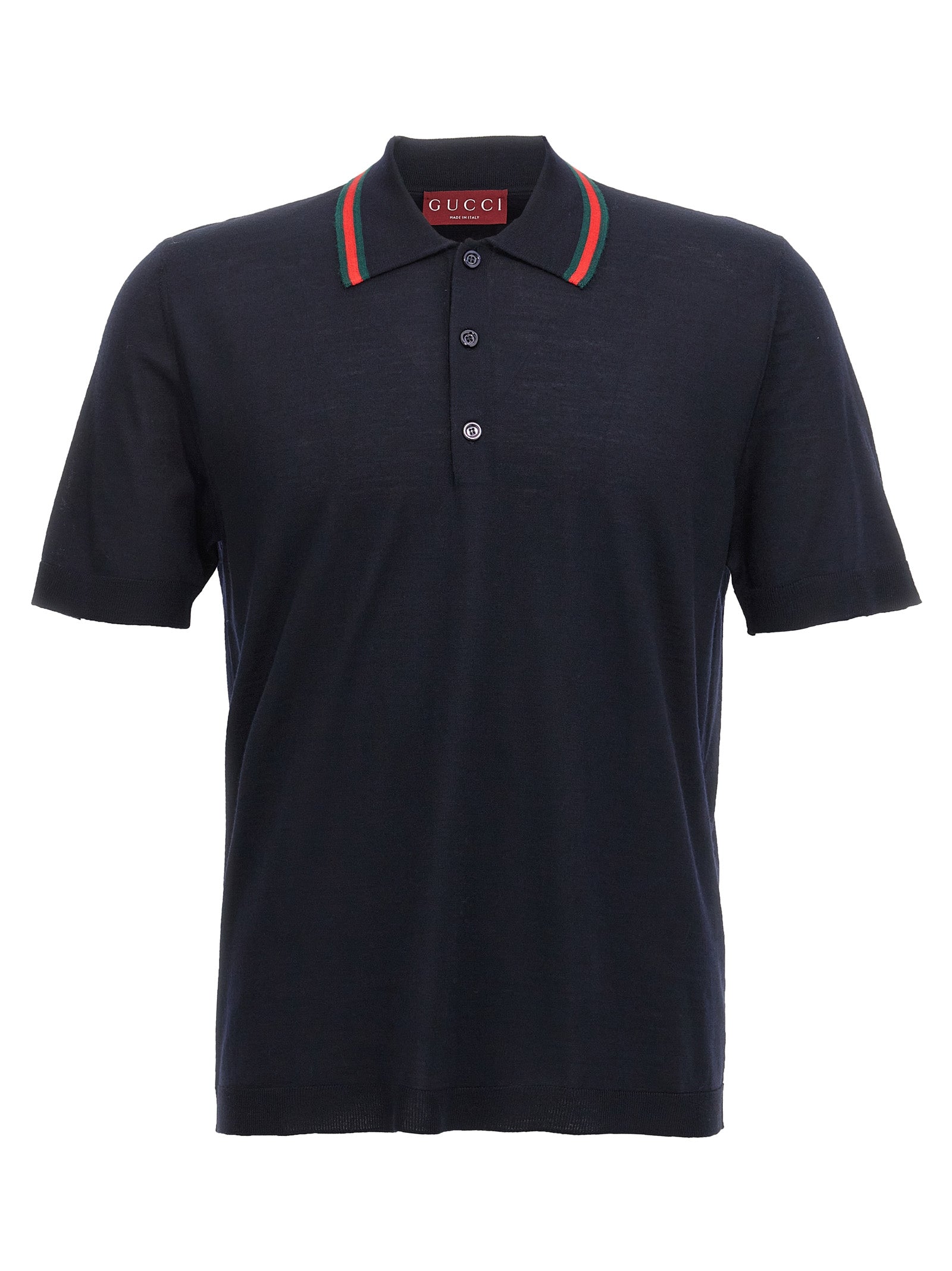 Gucci Blue Wool Polo Men's Shirt