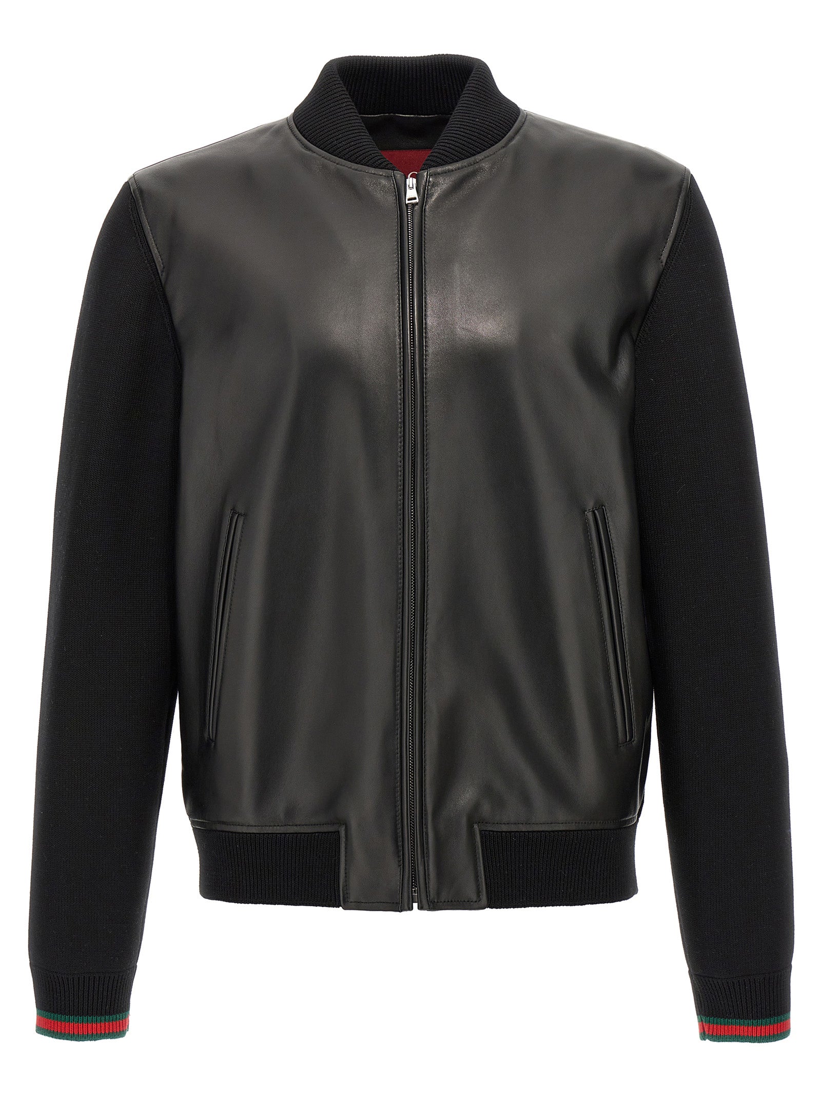 Gucci Black Lamb Leather Leather Men's Jacket