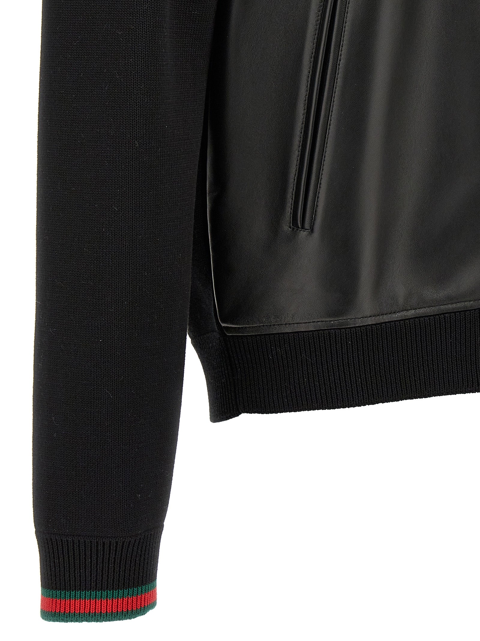 Gucci Black Lamb Leather Leather Men's Jacket